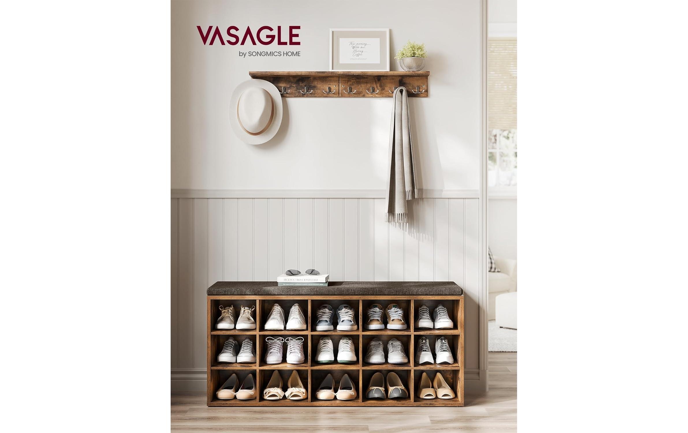 VASAGLE Schuhschrank »VASAGLE Schuhschrank Industrial 105 x 48 cm, Braun«