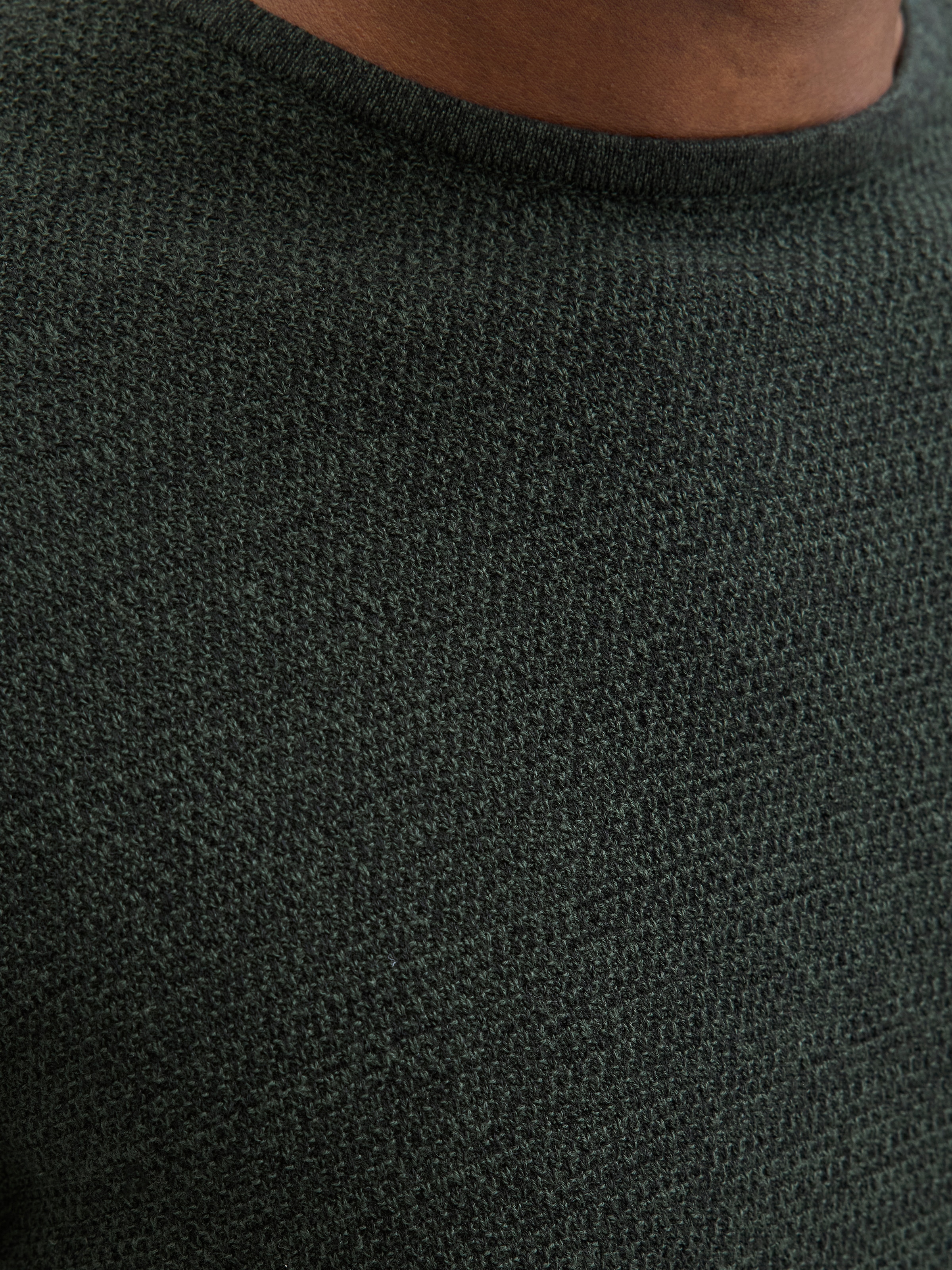 Jack & Jones Pull à col rond »JJEGEORGE KNIT CREW NECK NOOS« mit Strick Optik