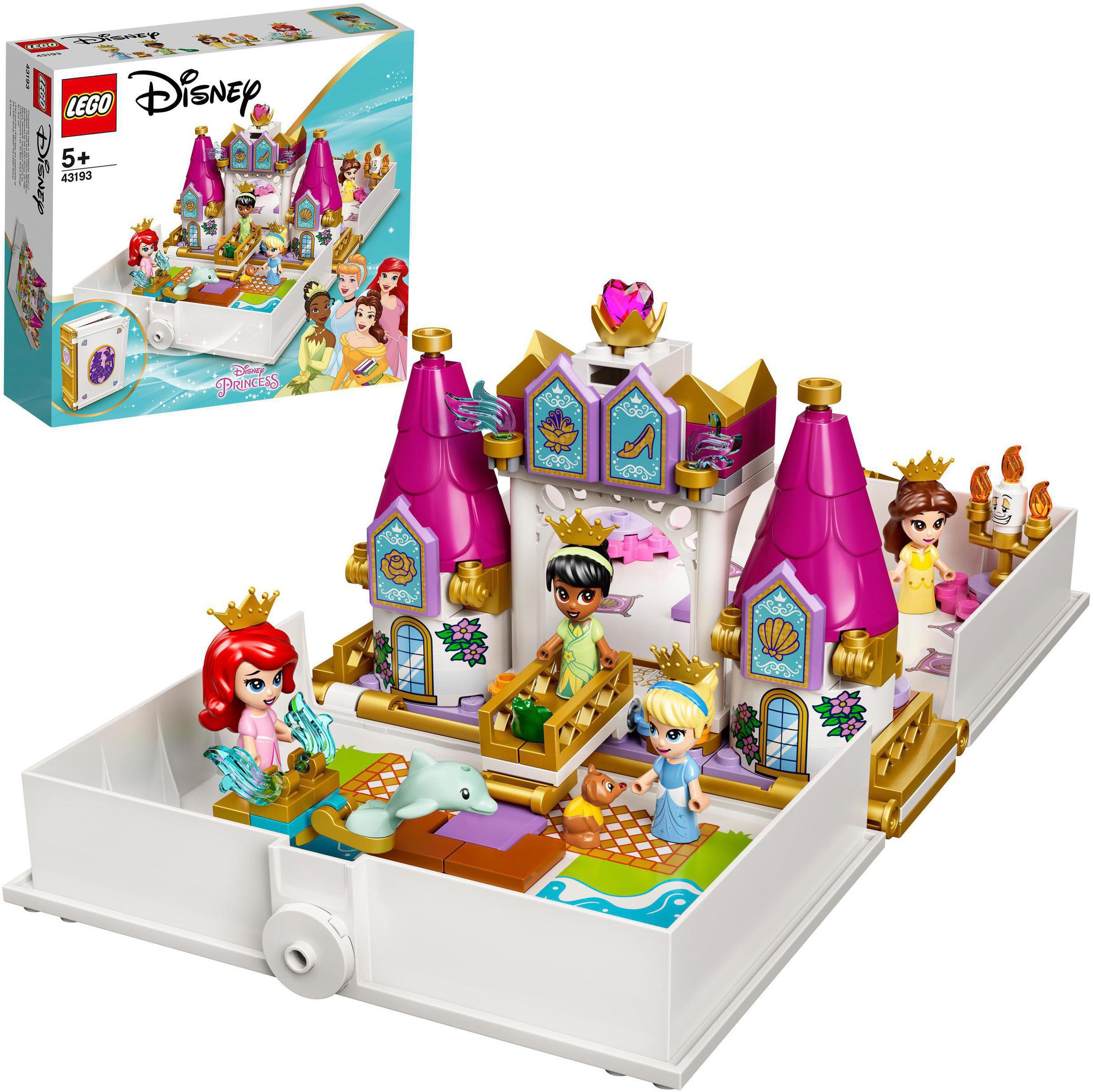 Image of LEGO® Konstruktionsspielsteine »Märchenbuch Abenteuer mit Arielle, Belle, Cinderella und Tiana (43193)«, (130 St.), LEGO® Disney Princess™ bei Ackermann Versand Schweiz