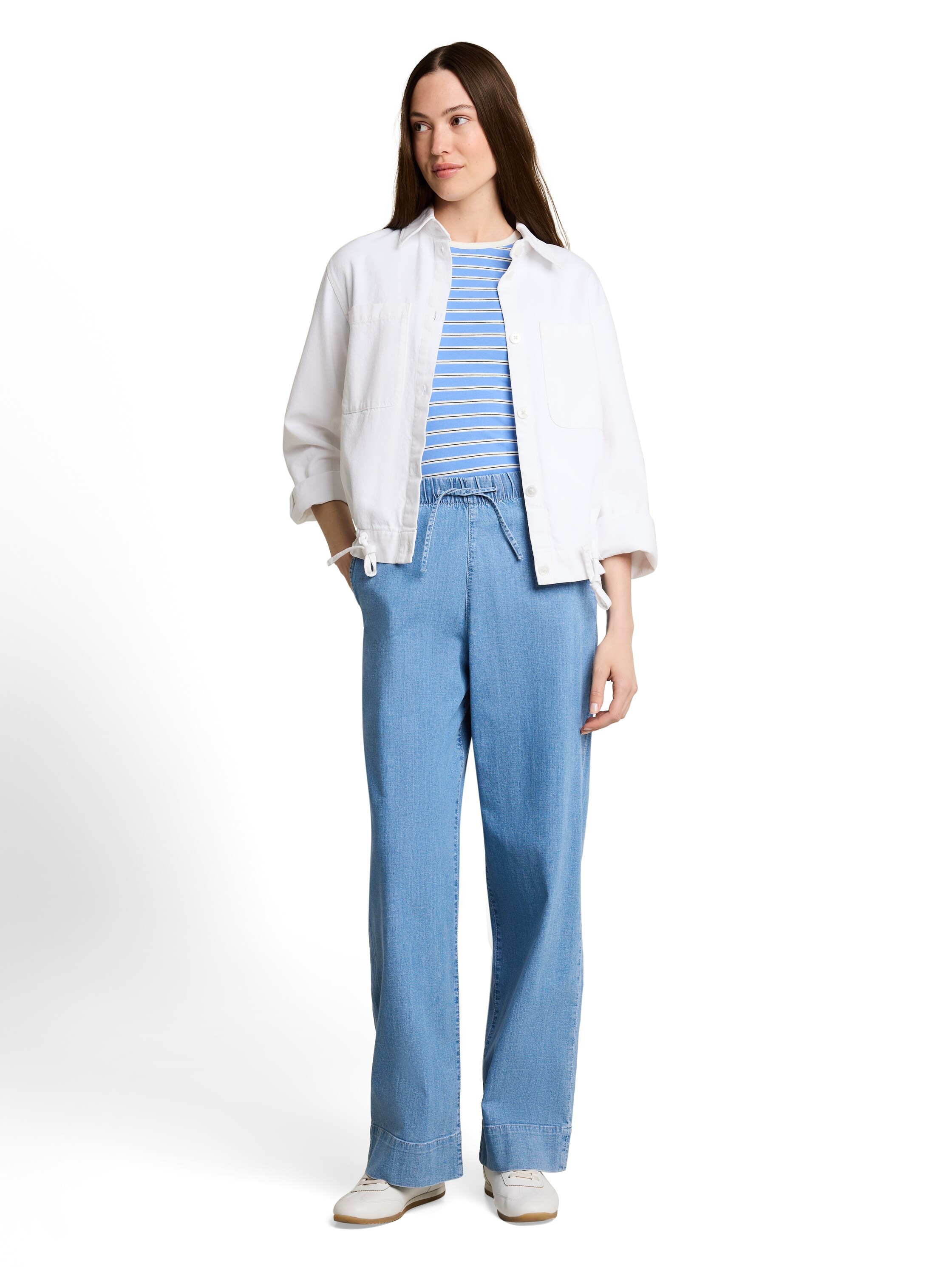 TOM TAILOR Denim Jeans large avec ceinture élastique