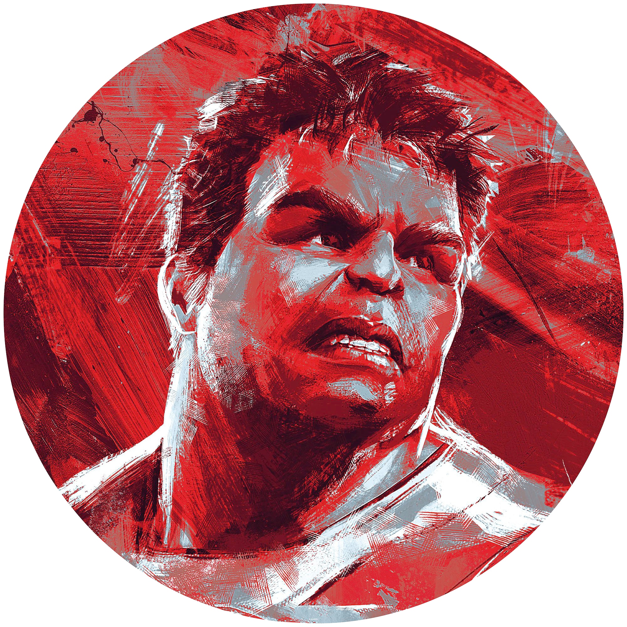 Image of Komar Fototapete "Vlies selbstklebend - Avengers Painting Hulk - Grösse 125 x 125 cm" bedruckt glatt Kinderzimmer