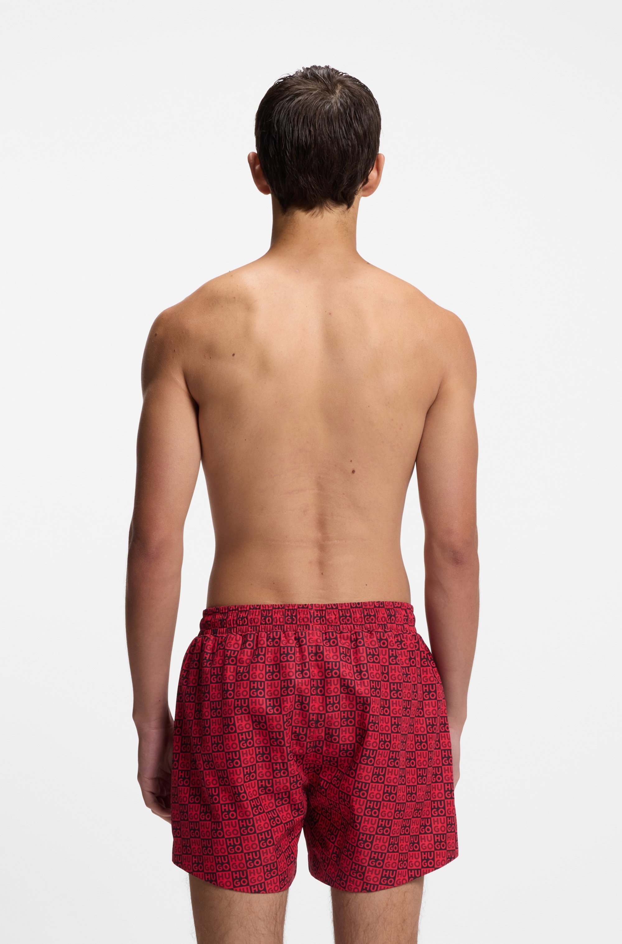 HUGO Underwear Short de bain »AARON« mit Schachbrett-Logos, elastischer Bund