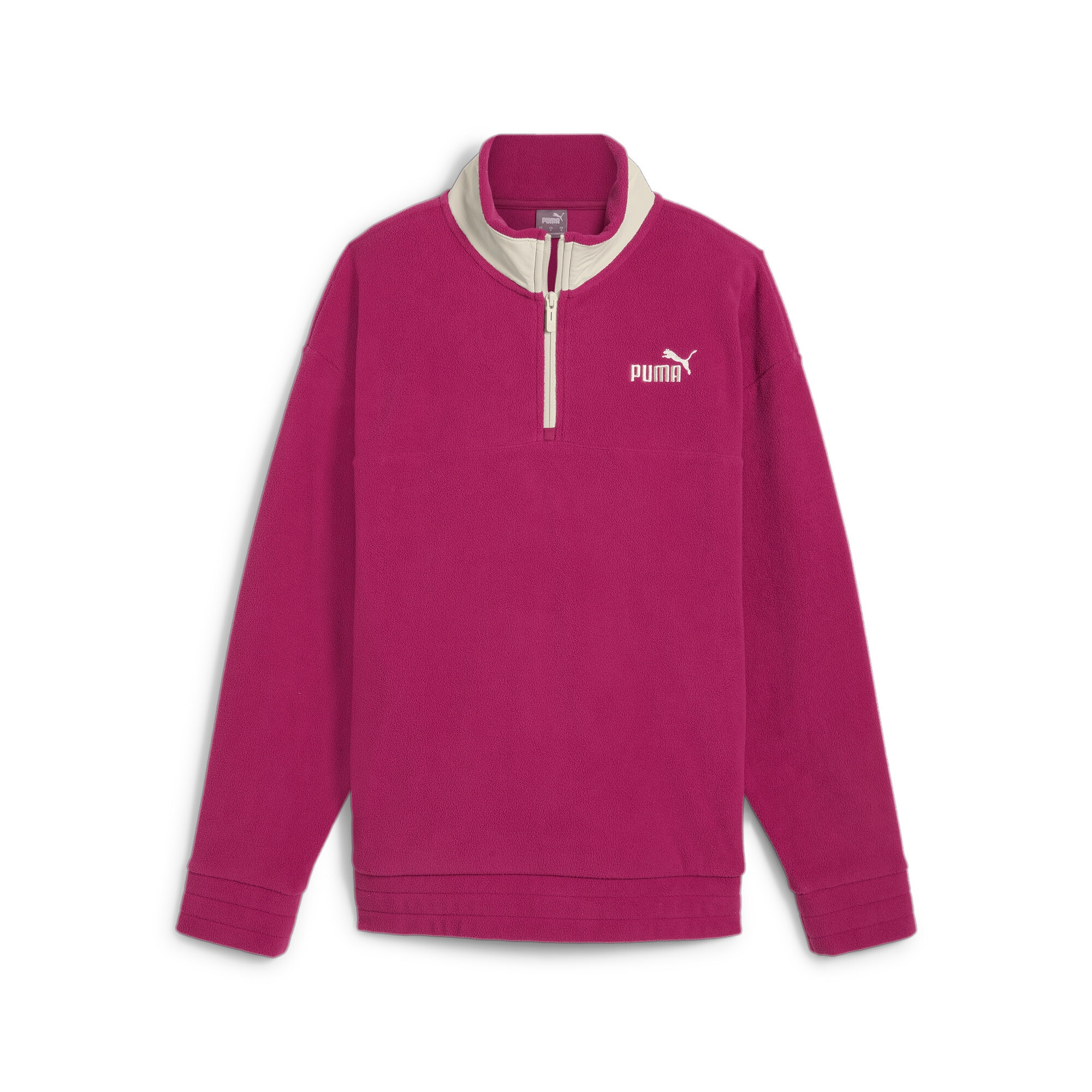 Image of PUMA Langarmshirt "ESS ELEVATED WINTERIZED HALF-ZIP MOCK NECK" Comfort Fit, mit Stehkragen, mit Reissverschluss, mit Kängurutasche