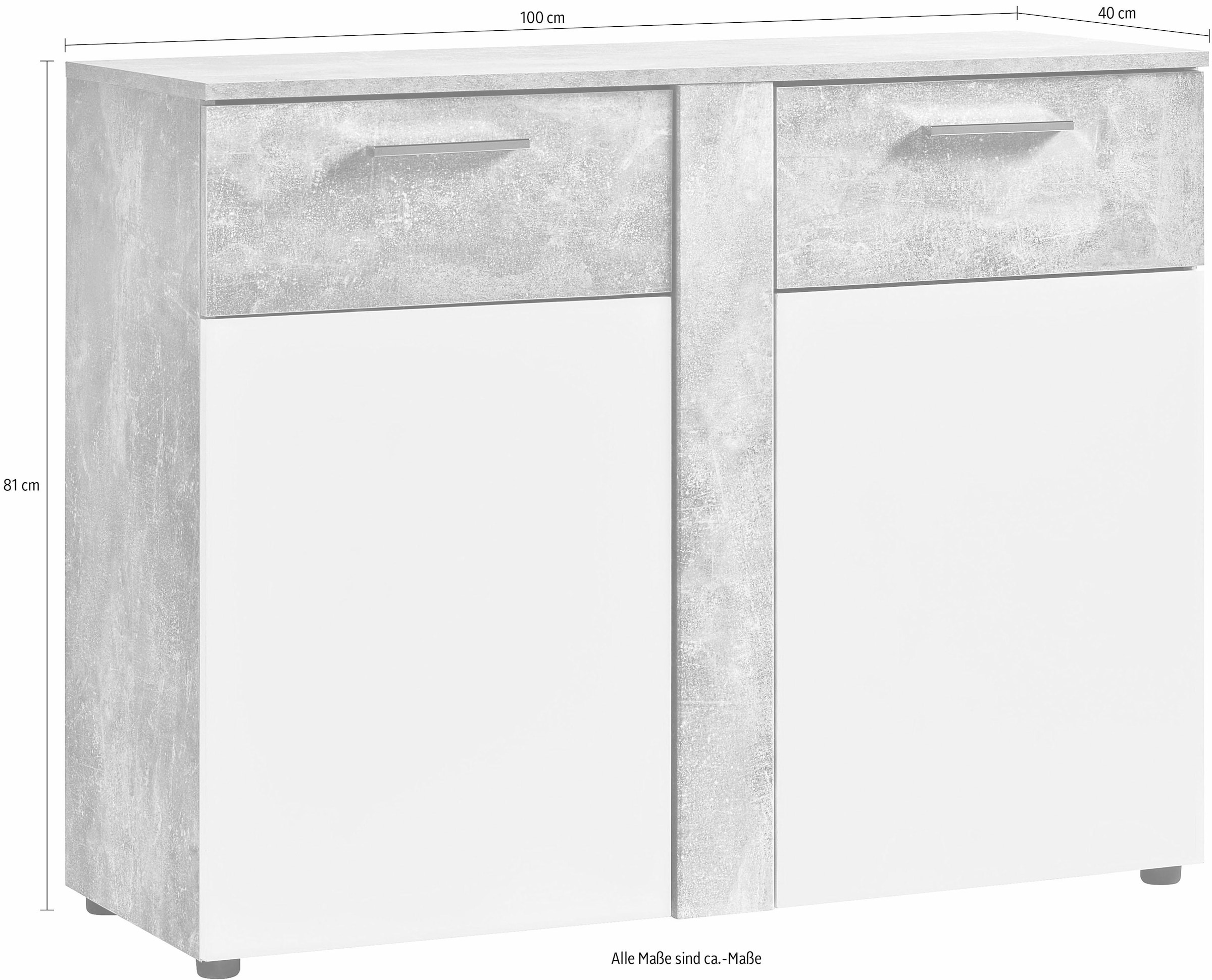 Procontour Commode »Trenti« hauteur 81 cm, avec tablette réglable en hauteur