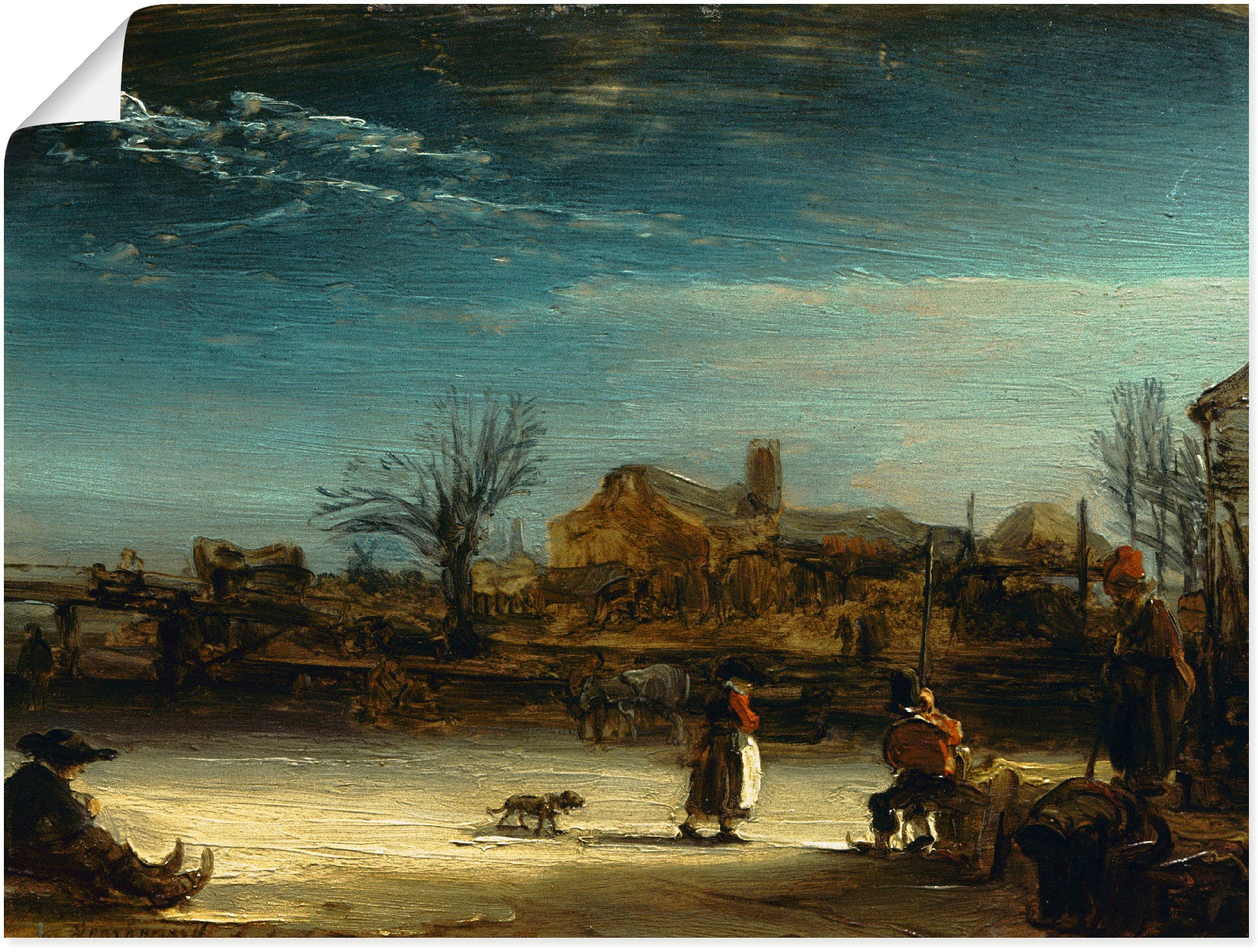 Image of Artland Wandbild »Winterlandschaft. 1646«, Vier Jahreszeiten, (1 St.), in vielen Grössen & Produktarten -Leinwandbild, Poster, Wandaufkleber / Wandtattoo auch für Badezimmer geeignet bei Ackermann Versand Schweiz