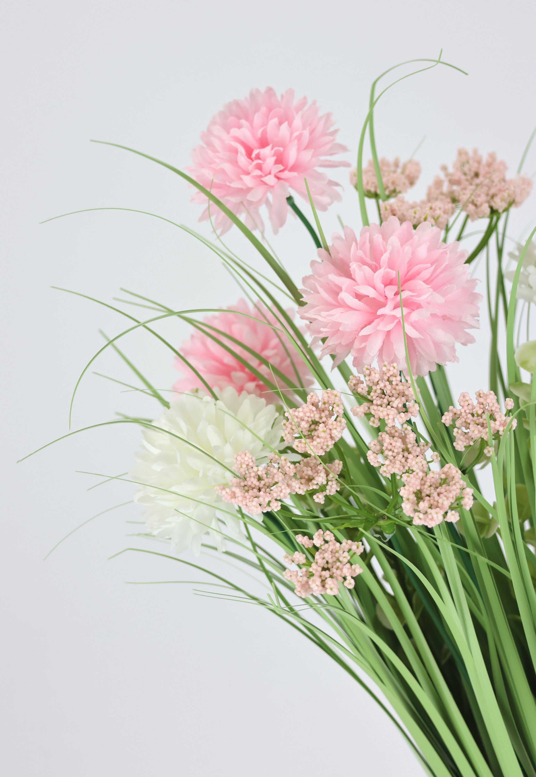 I.GE.A. Herbe artificielle »Grasbund mit Blüten« Deko Grasbusch Gräser Kunstblume Kunstpflanze Künstliche Pflanze