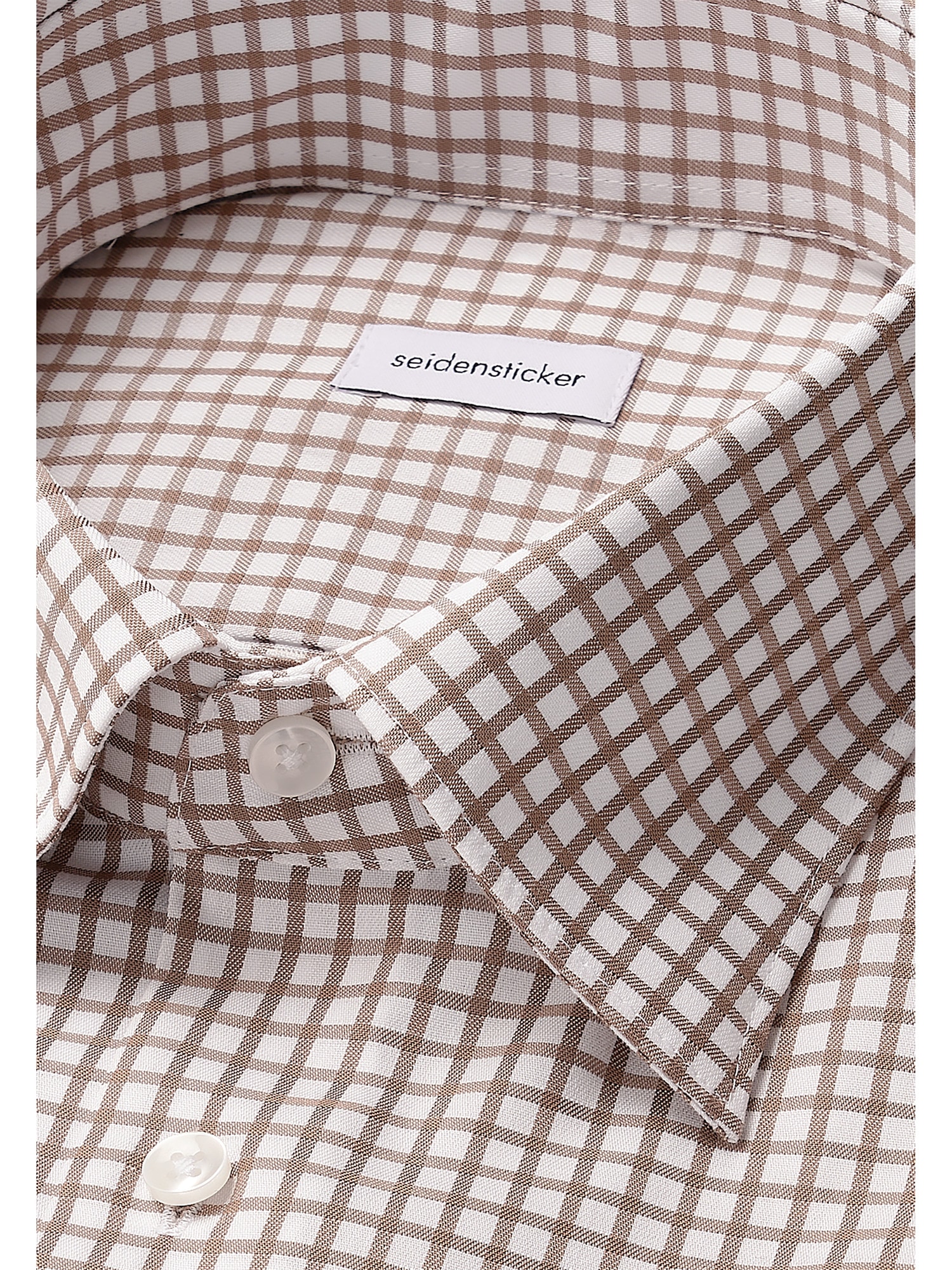 seidensticker Businesshemd »Schwarze Rose« Slim 1/1 Covered-Button-Down-Kragen Karo