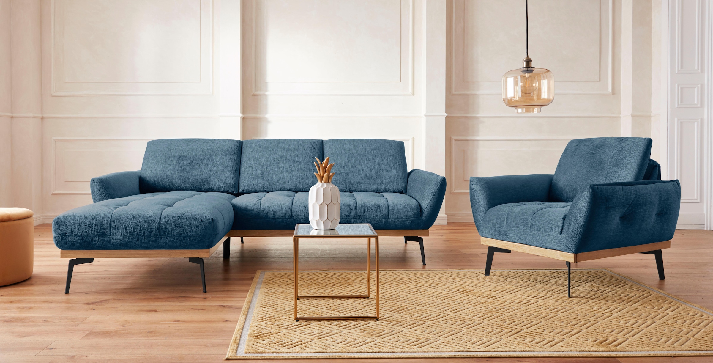 Guido Maria Kretschmer Home&Living Ecksofa »Palíc, inkl. Rückenverstellung, bequem, elegant, Breite 245cm, L-Form«