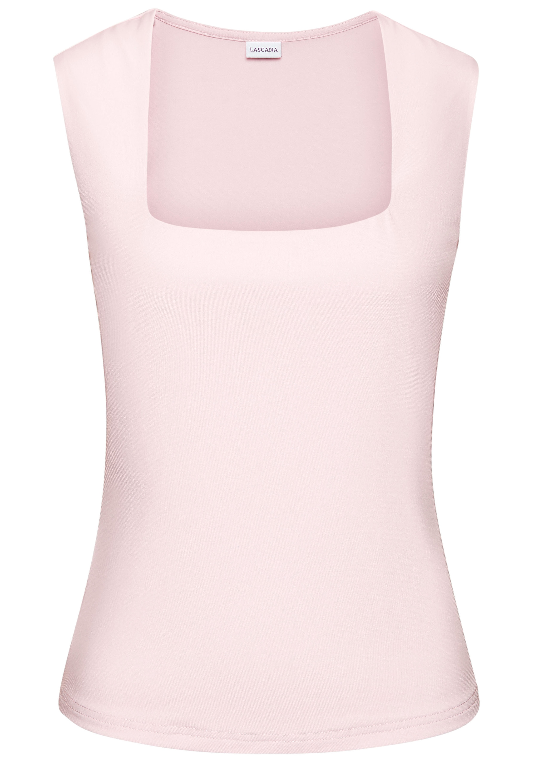 LASCANA Tanktop, aus bügelfreiem Material, elegantes Basic-Top mit breiten Trägern