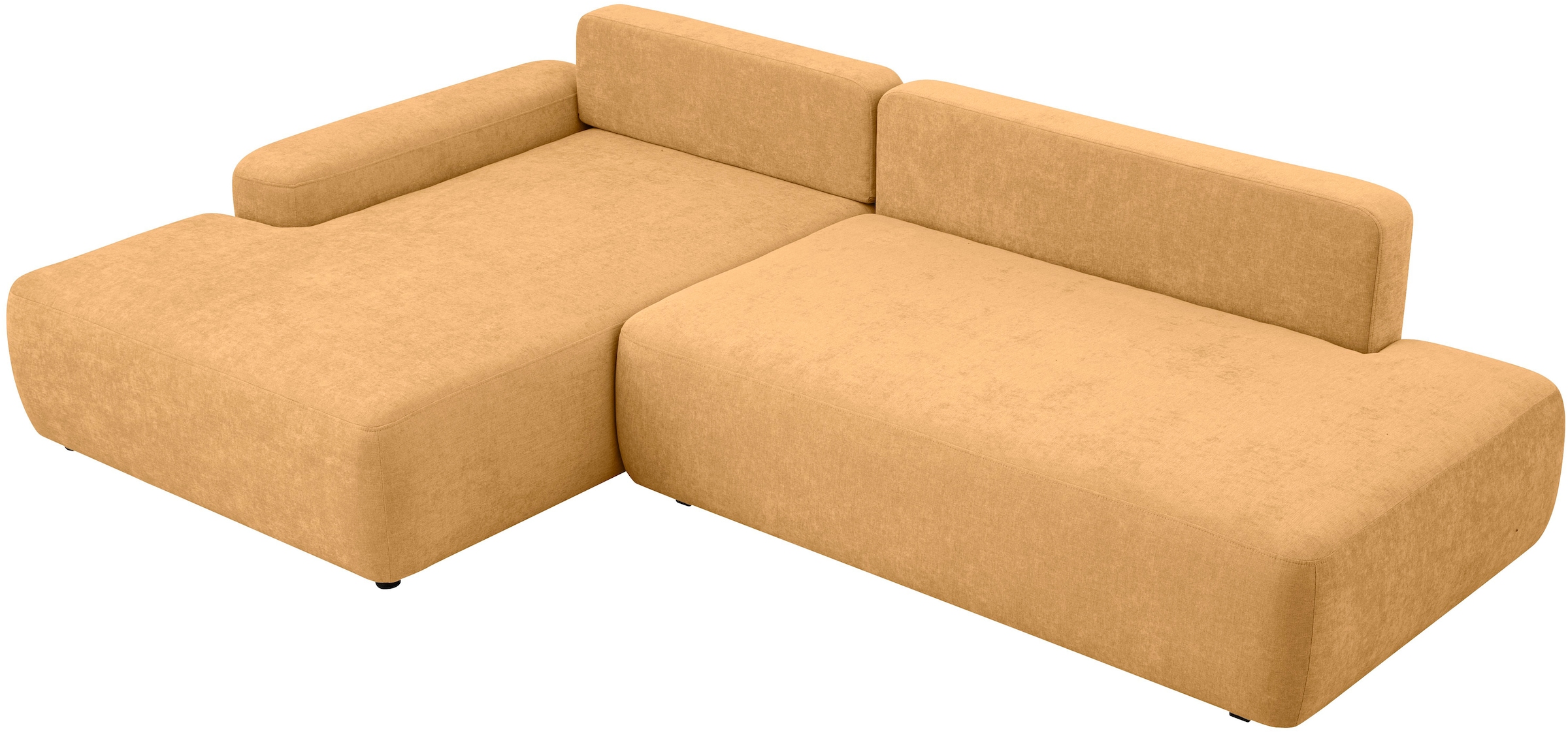 INOSIGN Ecksofa »TORGE, Schlafsofa Cord, Samtvelours u. Strukur fein, Couch in L-Form«, Schlaffunktion und Bettkasten, Liegefläche: 210x125 cm, neues Design