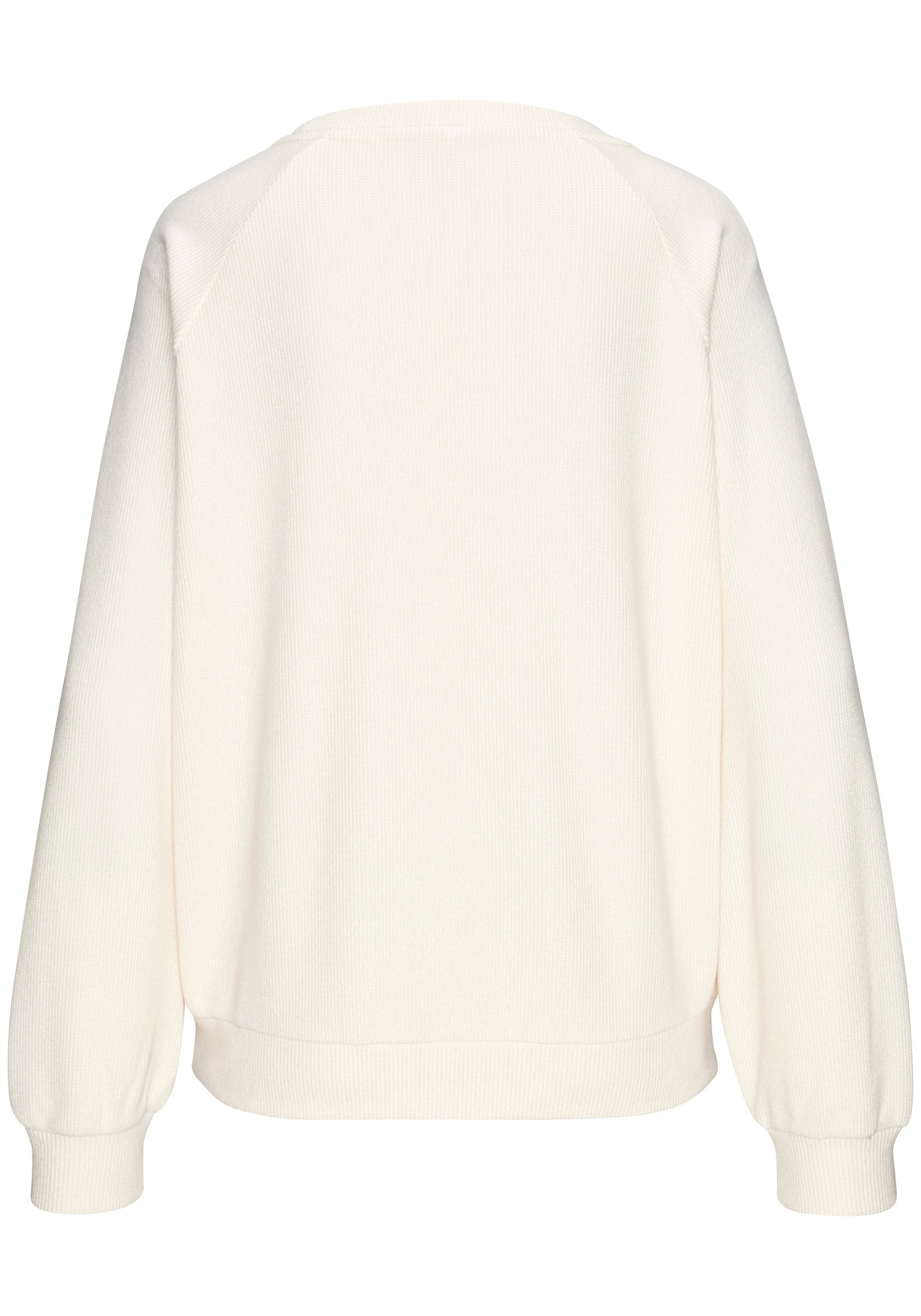 LASCANA Sweatshirt , in modischer Piqué-Optik
