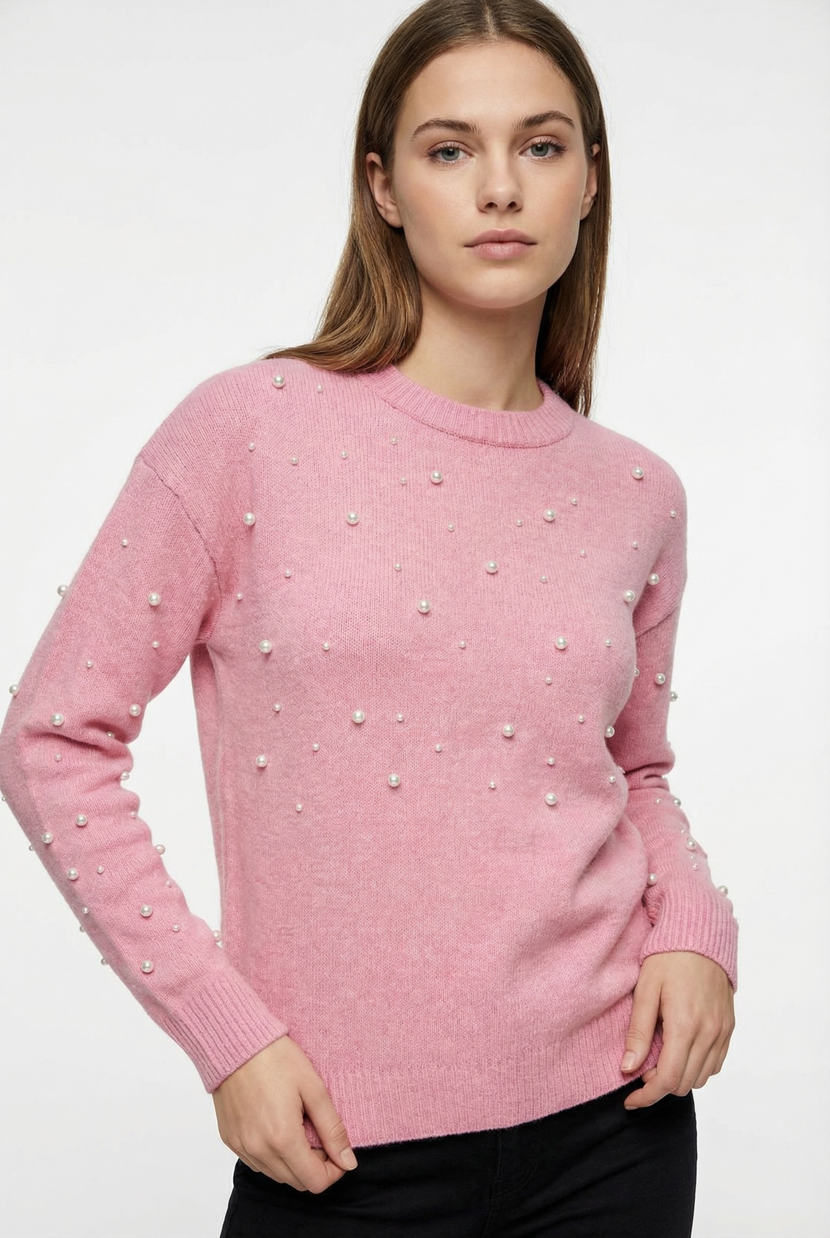 Image of ONLY Rundhalspullover "ONLEMBLA LS O-NECK PEARL EX KNT"