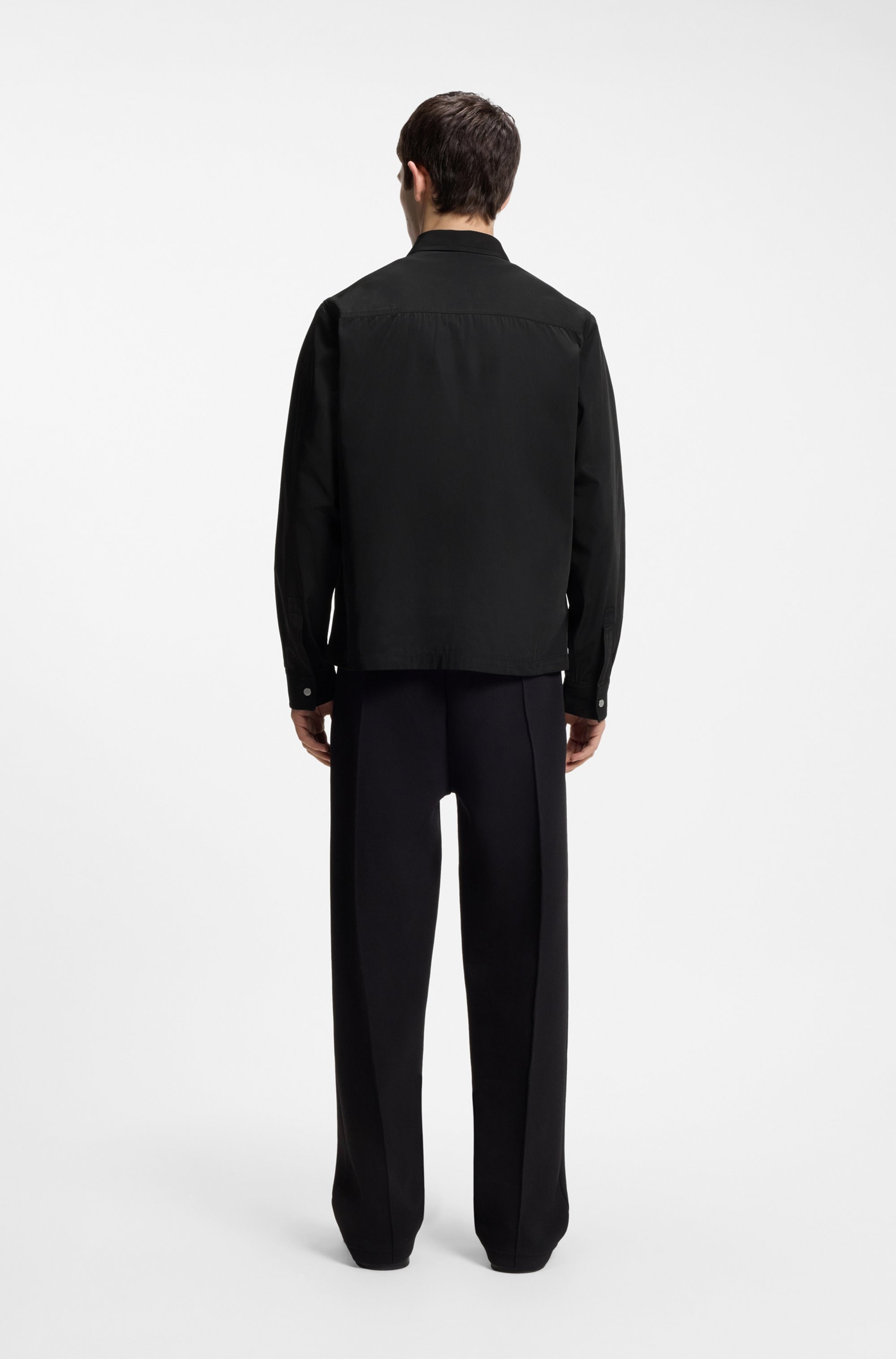 HUGO Chemise d'extérieur »Elack« coupe oversize, plus court, déperlant, fermeture éclair bidirectionnelle