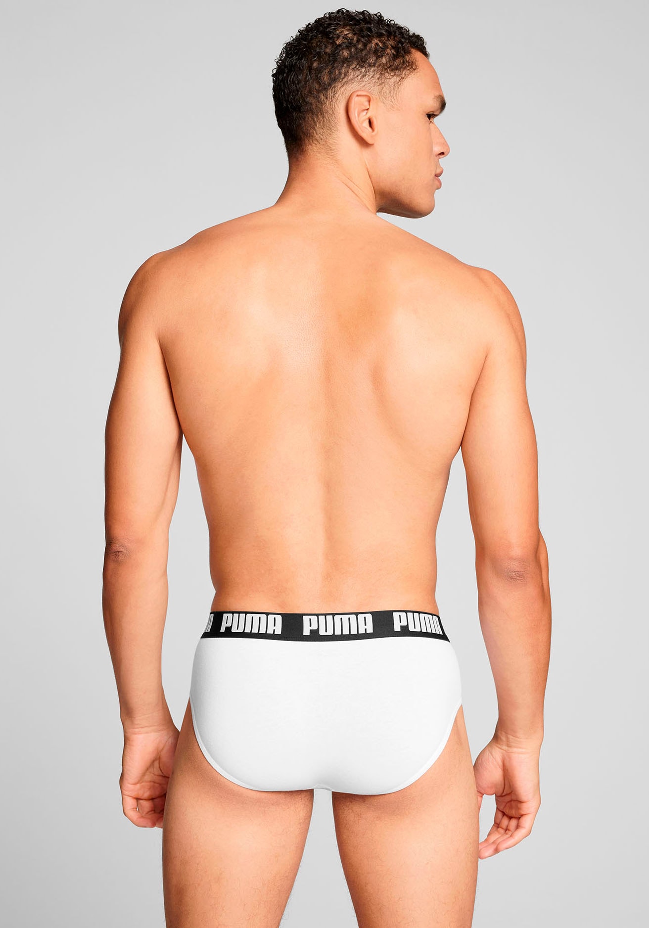 PUMA Slip »MEN EVERYDAY BRIEFS 2P«, (2er Pack), mit bequemen Baumwollstretchstoff