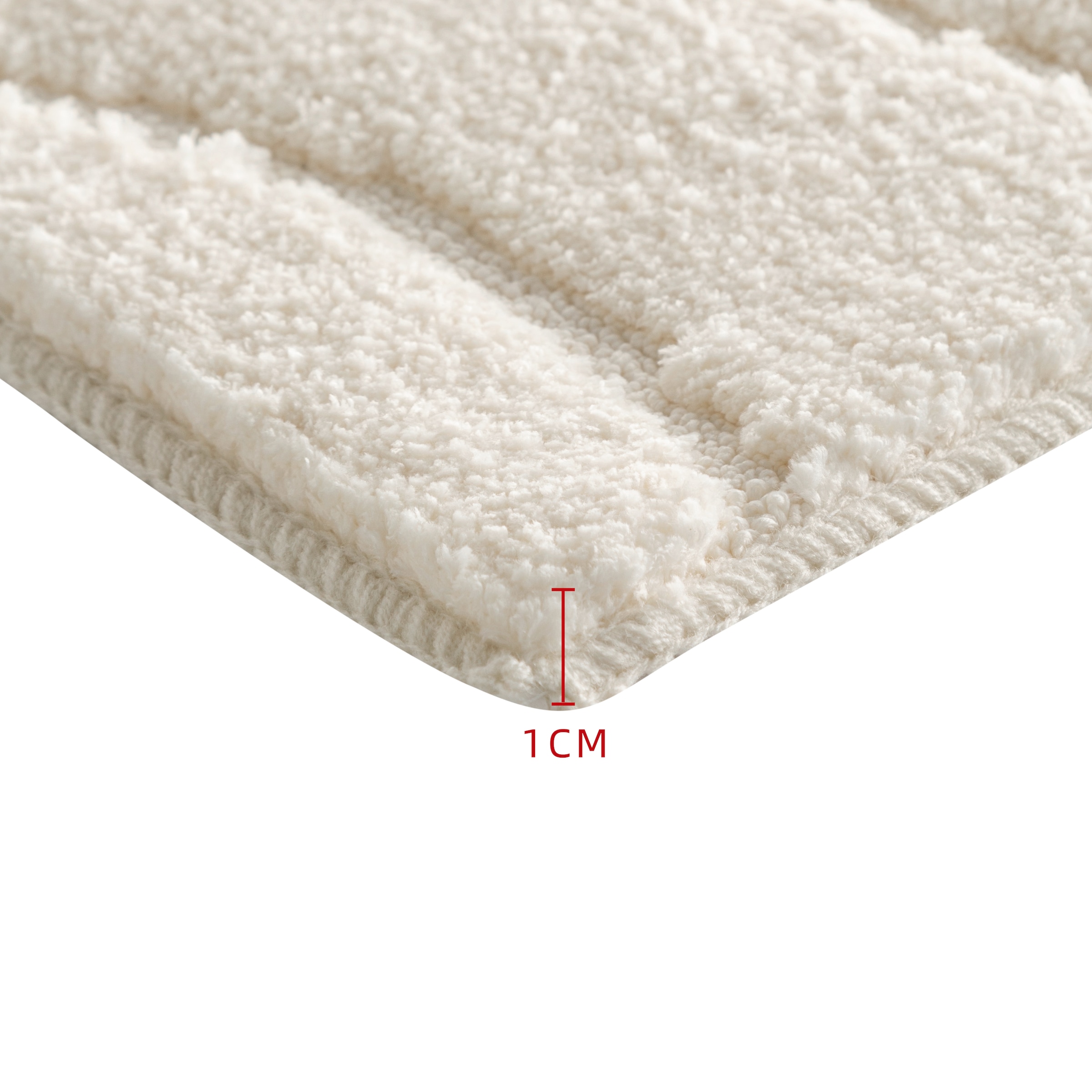my home Badematte »Epense, Badvorleger, Badezimmer Teppich, Duschvorleger«, fussbodenheizungsgeeignet-schnell trocknend, Badteppich, Uni Farben, Blätter, Hoch-Tief Effekt