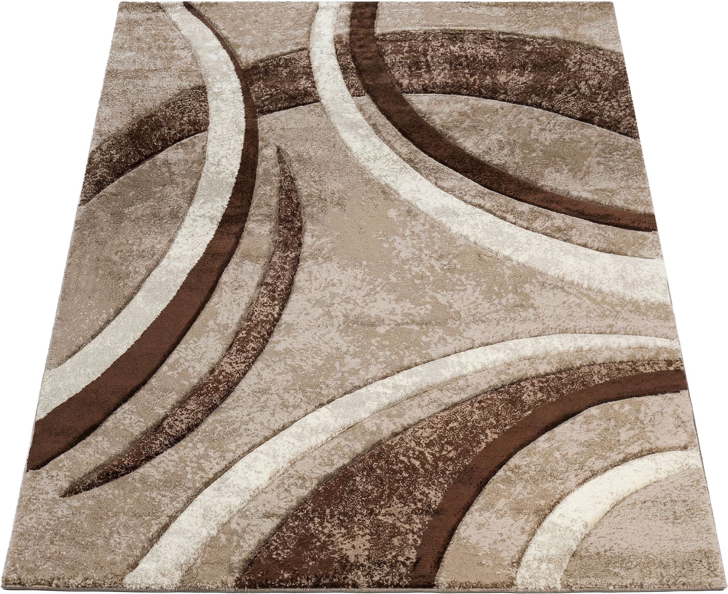 Paco Home Tapis »Brillance 758« Rectangulaire 14 mm Höhe poils courts, design géométrique moderne, aussi en coureur