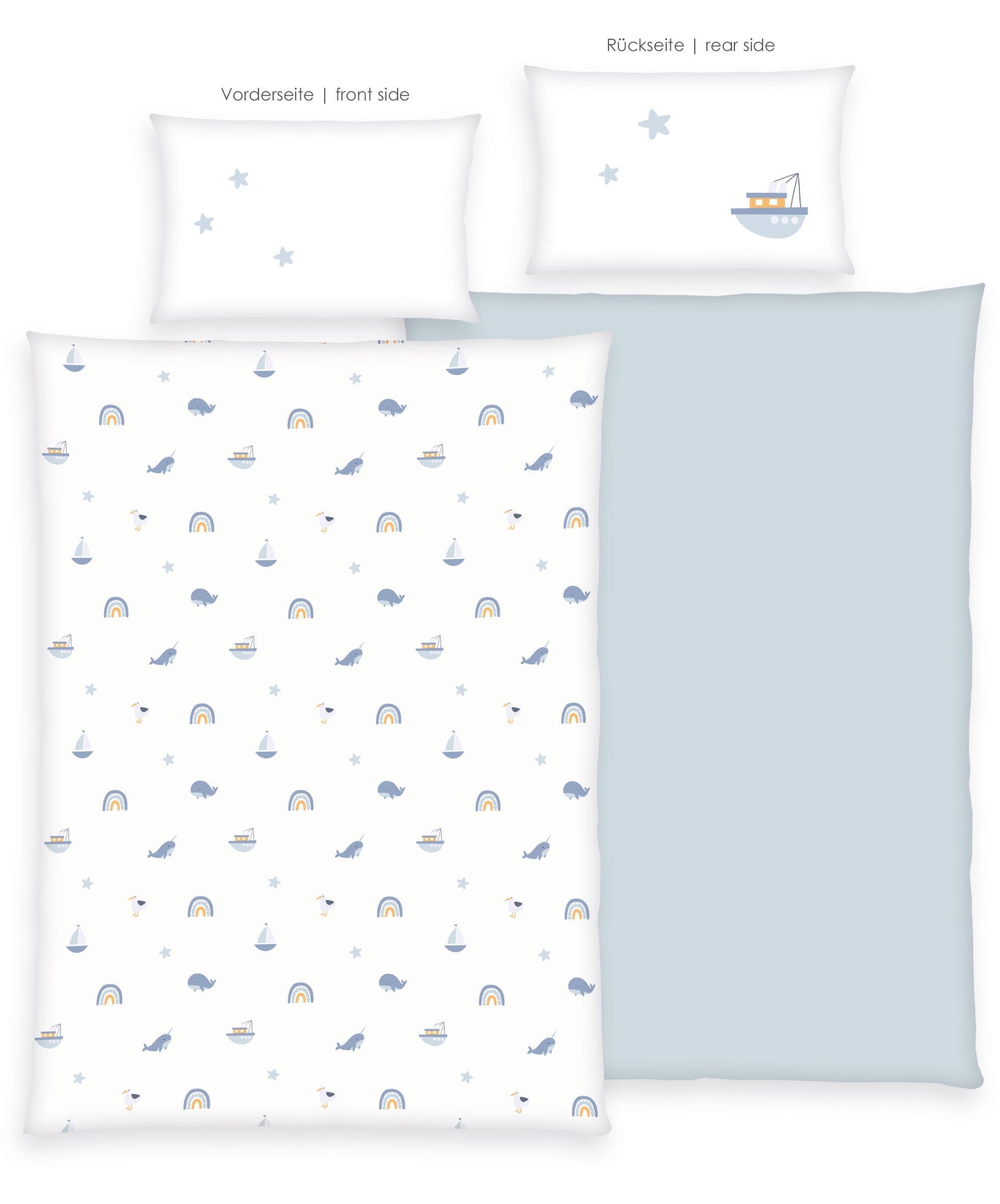 Image of Baby Best Babybettwäsche "Baby Best Little Ocean" 2 Stk. Flanellbettwäsche