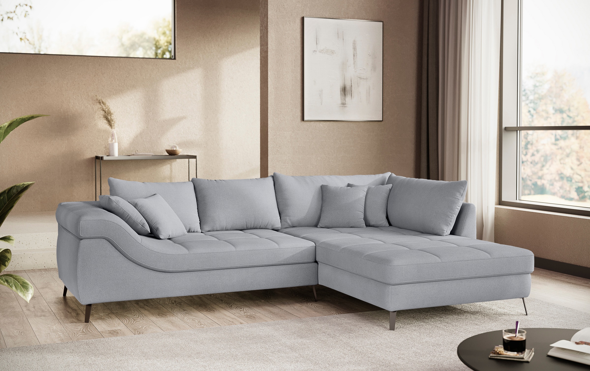 Mr. Couch Ecksofa »Portofino, L-Form«, Mit Kaltschaumpolsterung, bis 140 kg belastbar