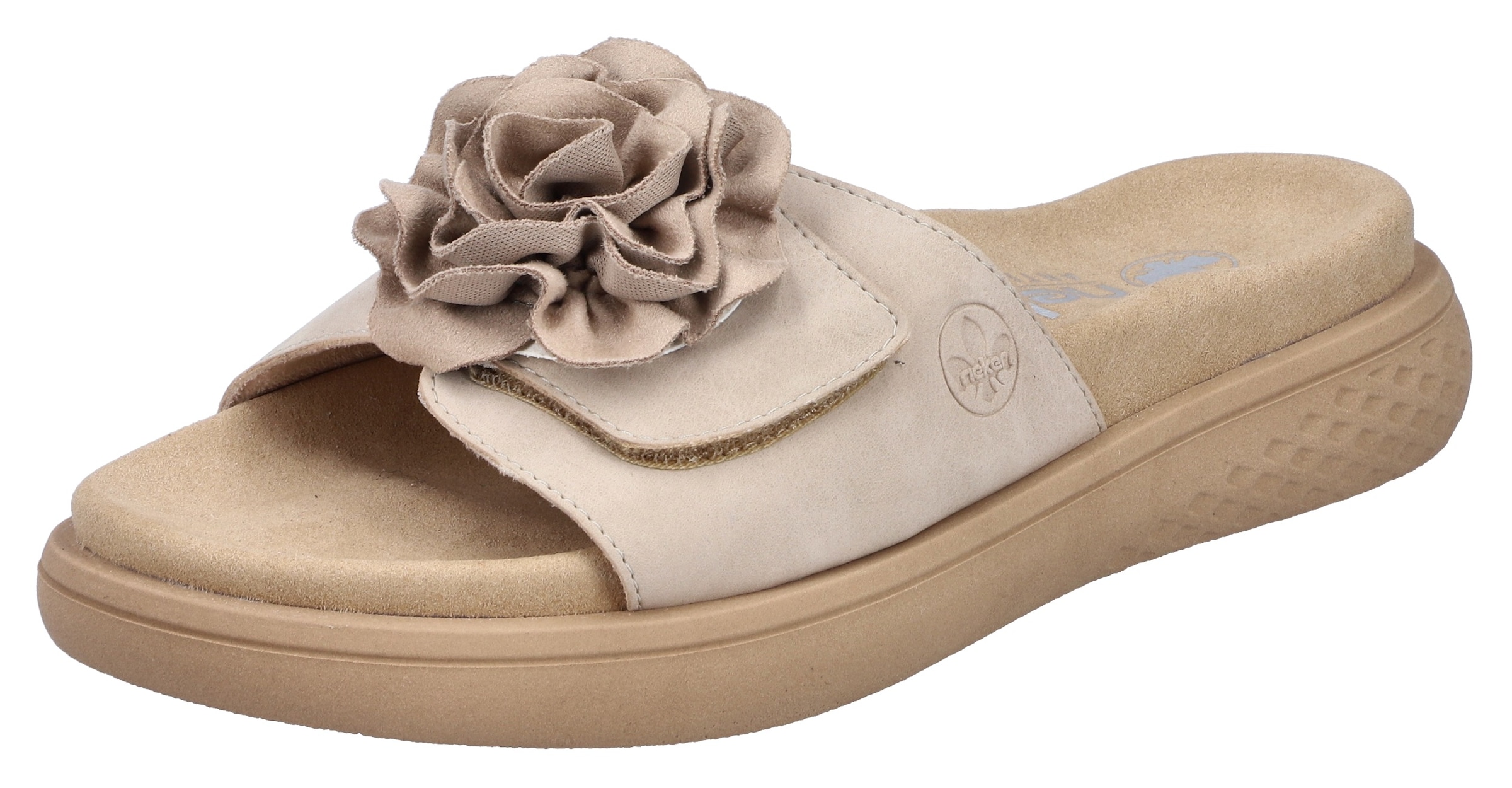 Image of Rieker Pantolette Sommerschuh, Hausschuh, Strandschuh mit bequemem Fussbett