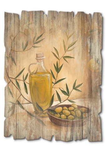 Holzbild »Oliven und Zitronen«, Arrangements, (1 St.)