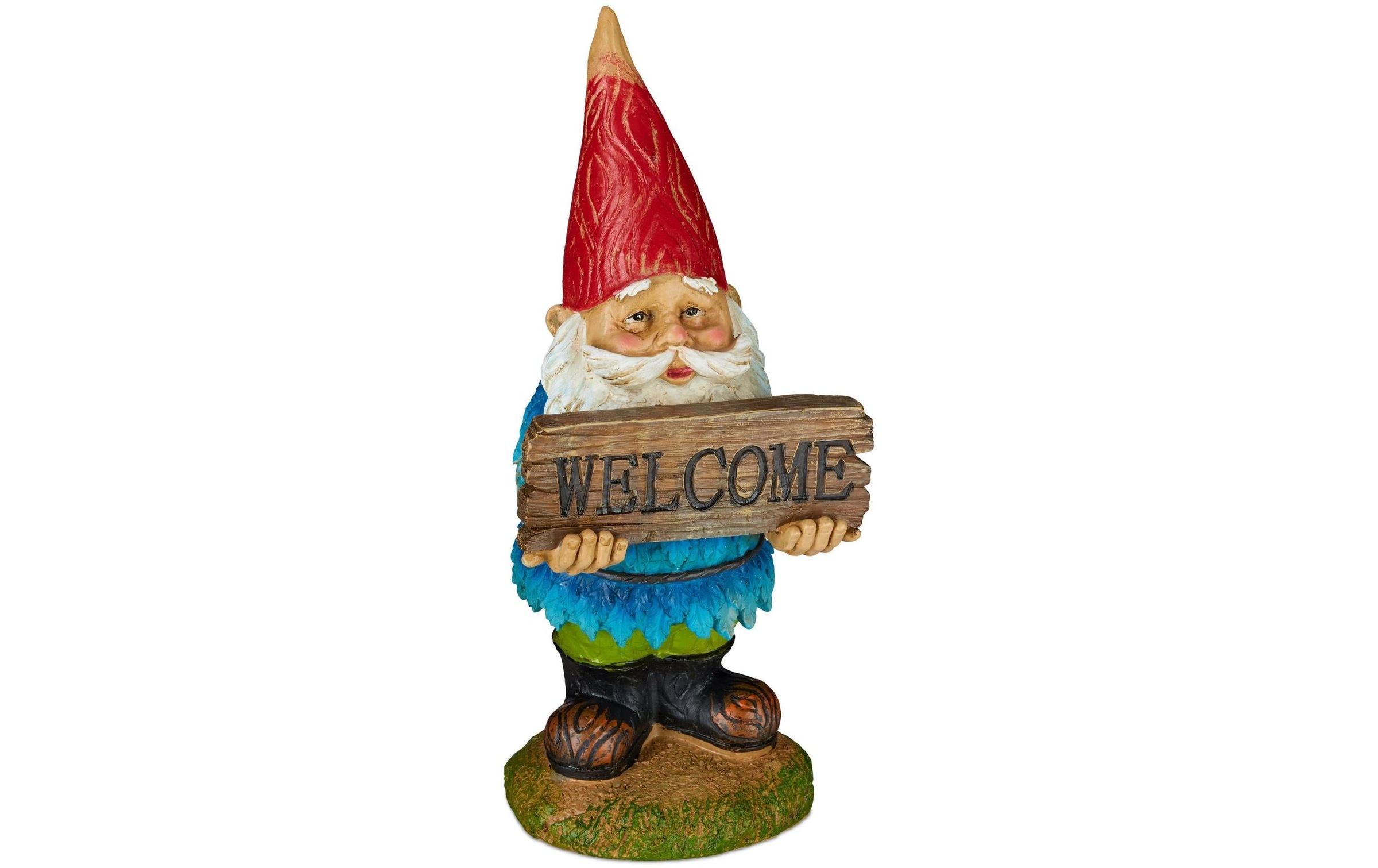 relaxdays Dekofigur »Gartenzwerg Welcome«