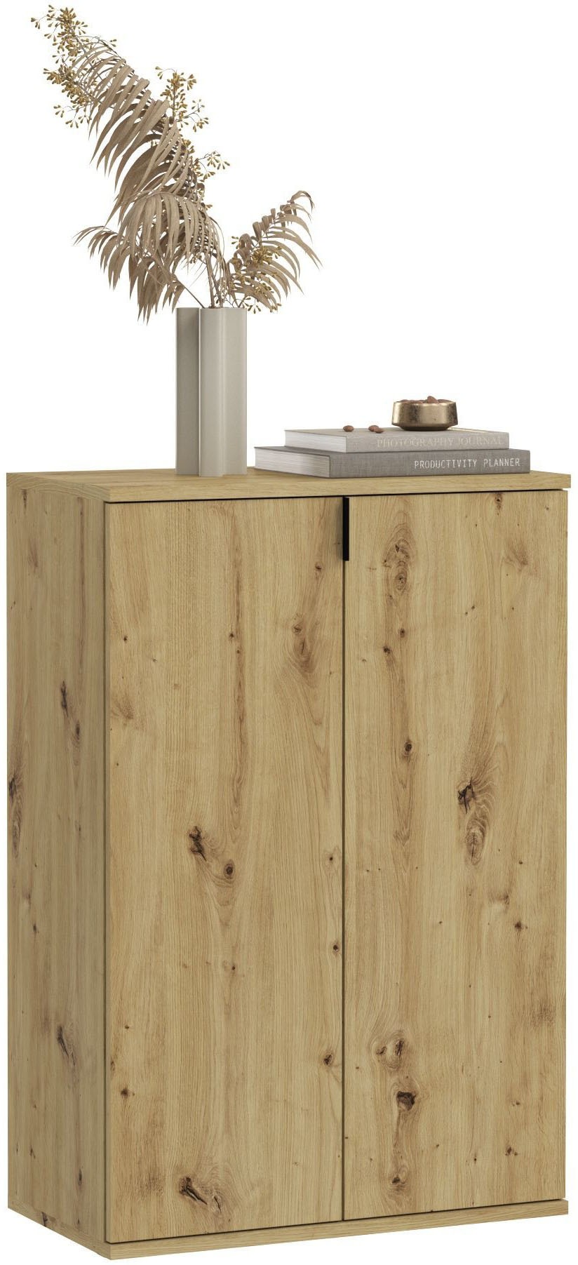 Image of Home affaire Schuhkommode "Trondheim, Breite 61 cm, 2 Türen, 5 Einlegeböden, 6 Fächer" Garderobenkommode, Schuhschrank, Schuhkommode, Anrichte, Flurschrank