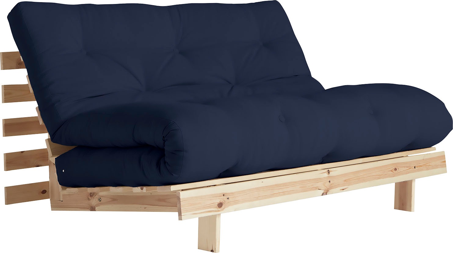 Karup Design Daybett "Roots Sofa Bed, Schlafsofa, Bettfunktion, FSC-Massivholz," Inkl. Futonmatratze, Made in Europe, langlebig, B: 140 oder 160 cm