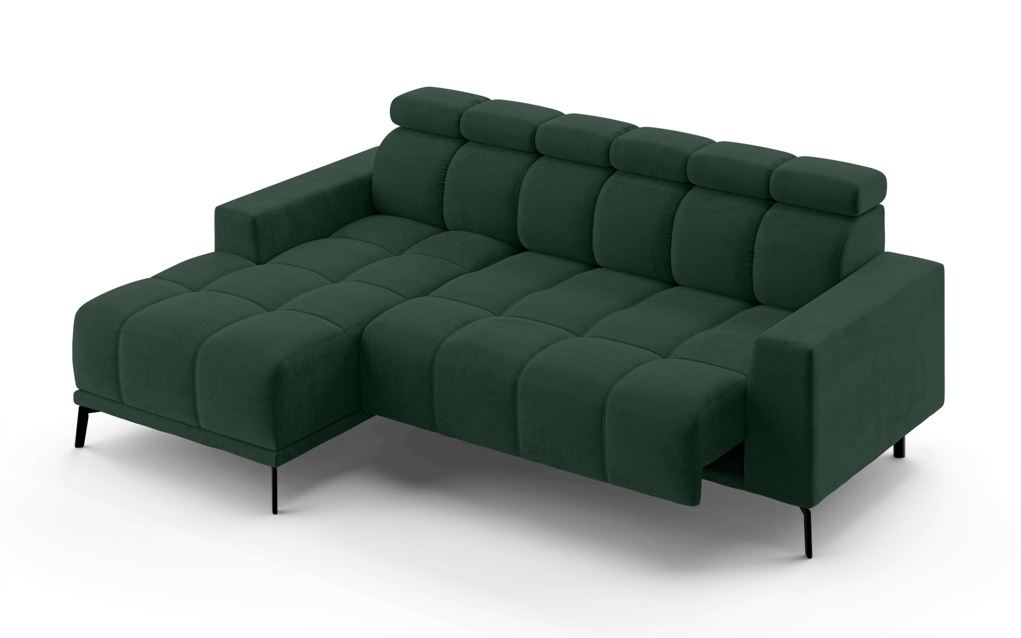 Home affaire Canapé d'angle »CAZIE , Designsofa, L-Form, trendige Bubble-Optik,« L-Form mit Wellenunterfederung, Recamiere rechts/links bestellbar