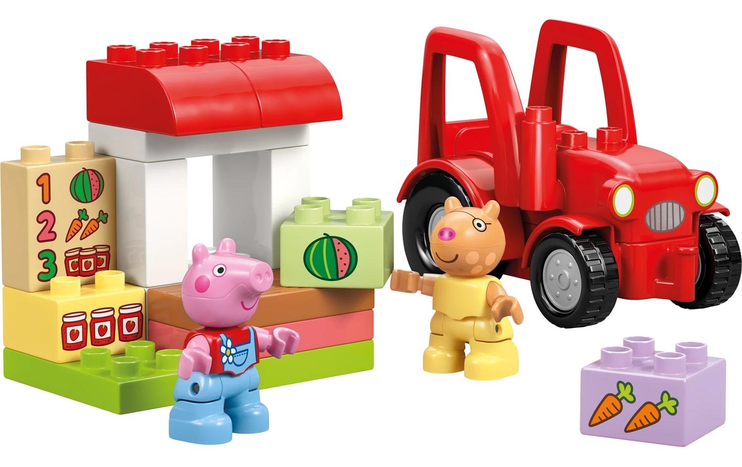LEGO® Konstruktionsspielsteine »Traktor und Marktstand (10468), LEGO DUPLO Peppa Pig«