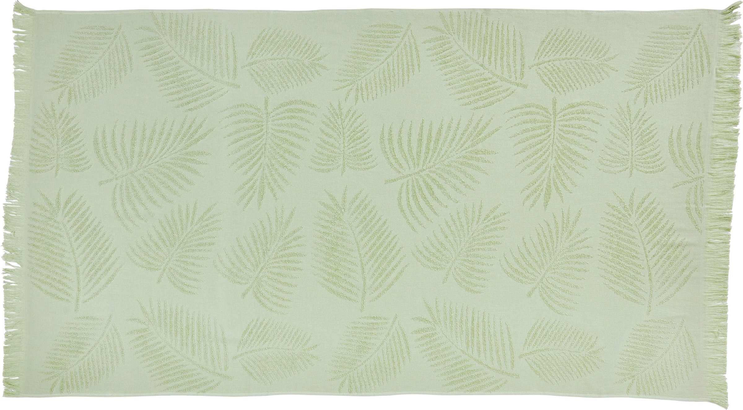 done.® Hamamtücher »Palm Leaves«, (1 St.), saugfähige Frottier-Innenseite, gemustert, mit Fransen