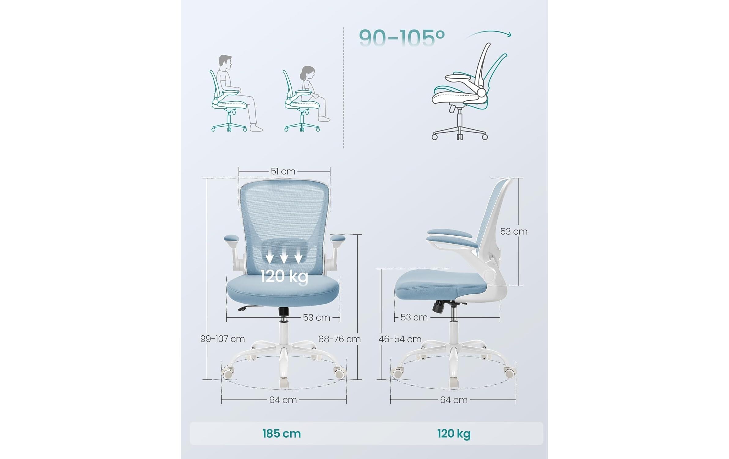 SONGMICS Bürostuhl »mit klappbaren Armlehnen« ()