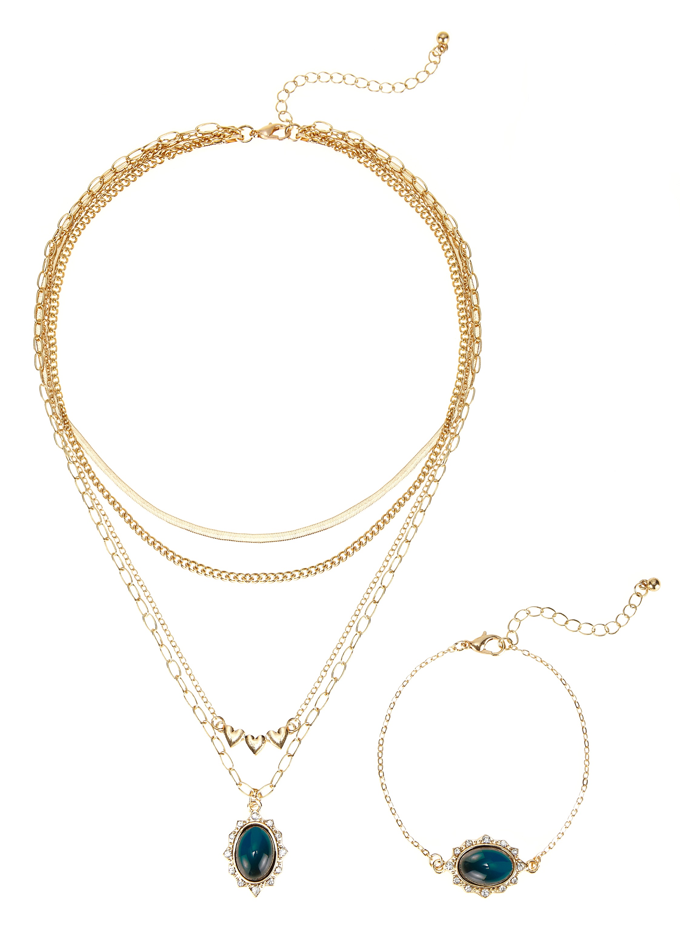 Image of LASCANA Schmuckset, Kette und Armband mit Stimmungsanhänger bei Ackermann Versand Schweiz