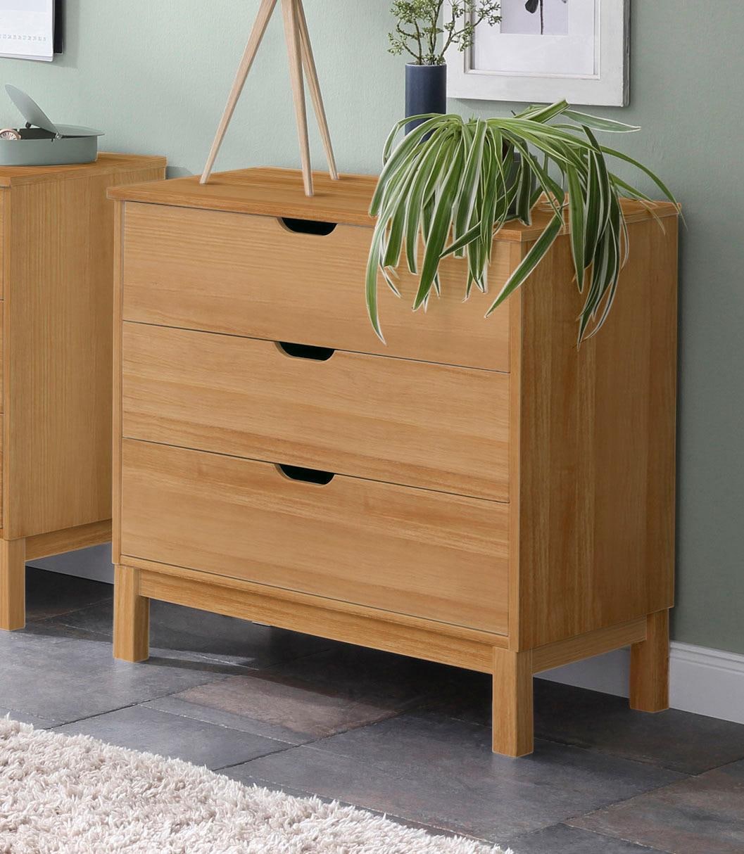 GOODproduct Kommode »Post« aus massivem Kiefernholz, mit Stauraummöglichkeiten, Breite 76 cm