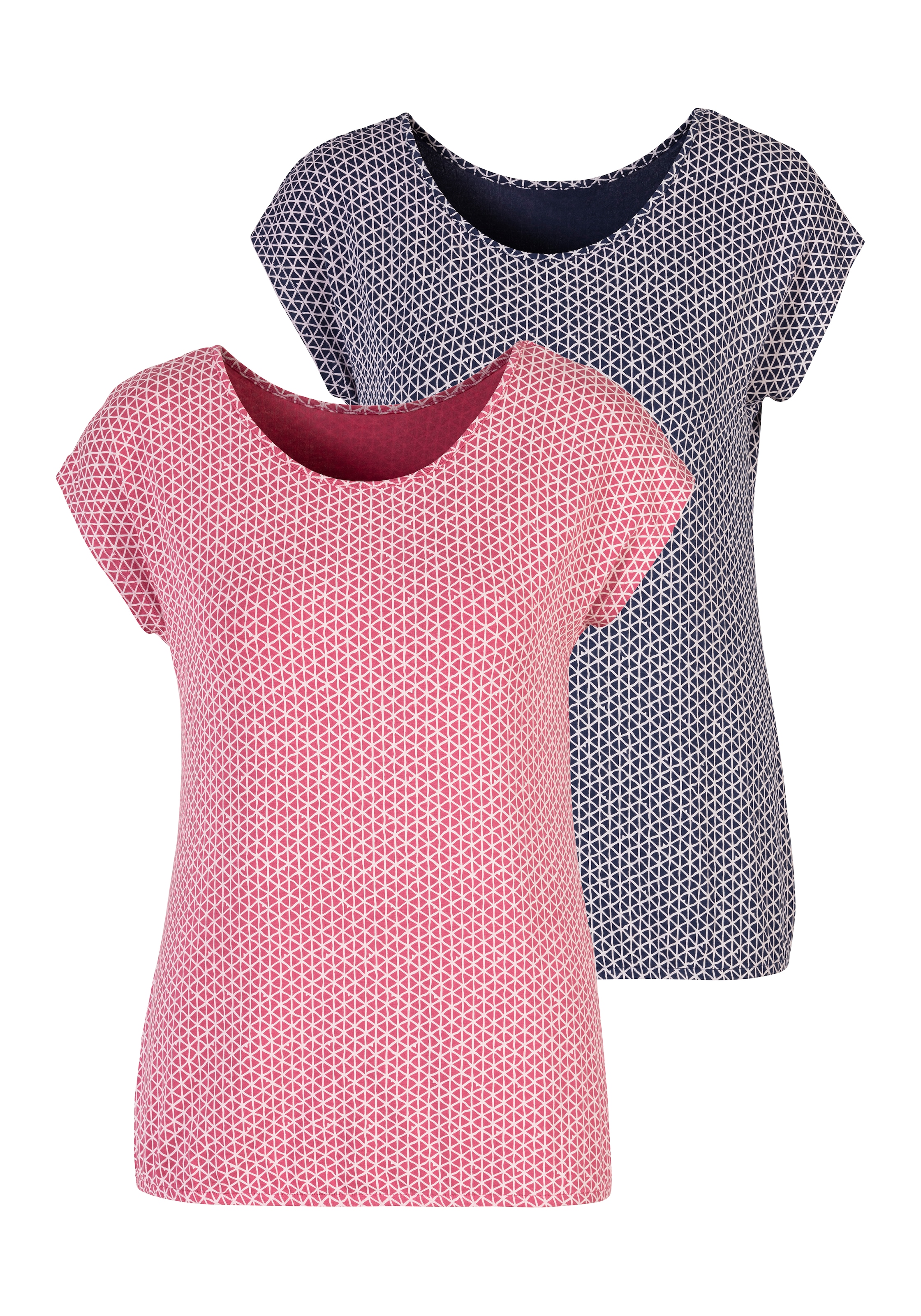Vivance T-Shirt, (2er-Pack), mit elastischem Saum kaufen