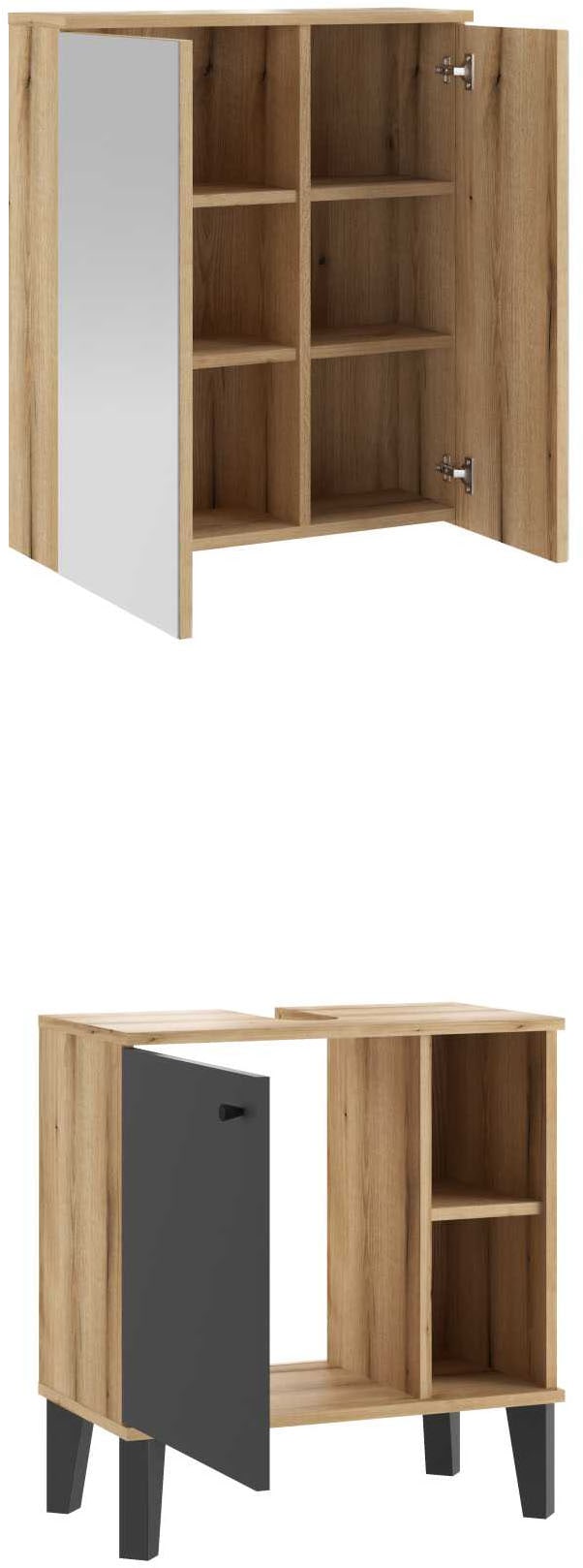 Image of Home affaire Badmöbel-Set "OSLO, Bad im skandinavischen Design, 2-teiliges Badezimmer" Set, 2 Stk. tlg.