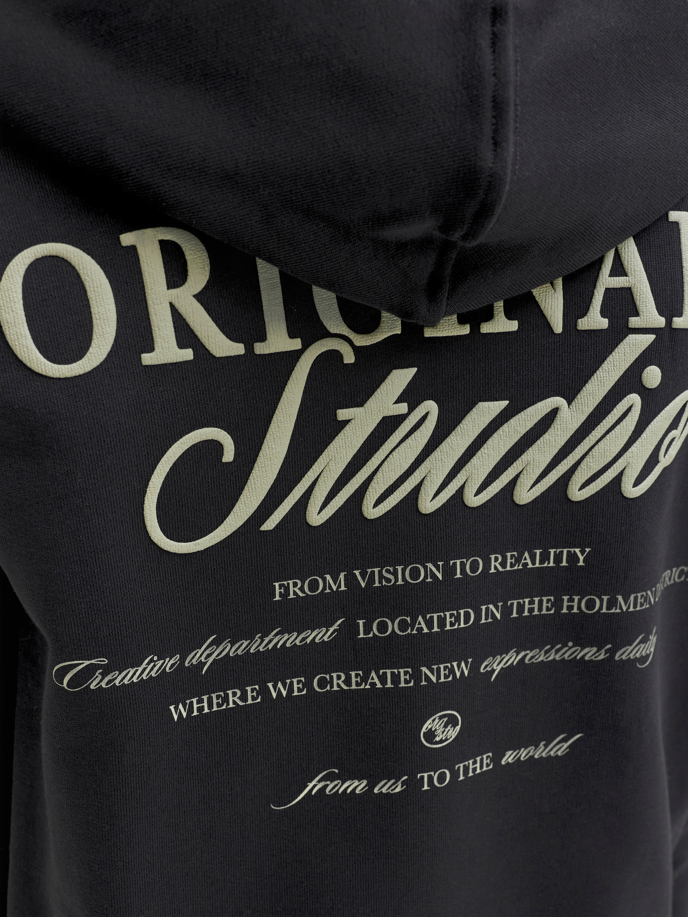 Jack & Jones Junior Sweat à capuche »JORNORREBRO TYPO BACK SWEAT HOOD SN JNR«, Baumwollmischung, relaxed fit, Langarm
