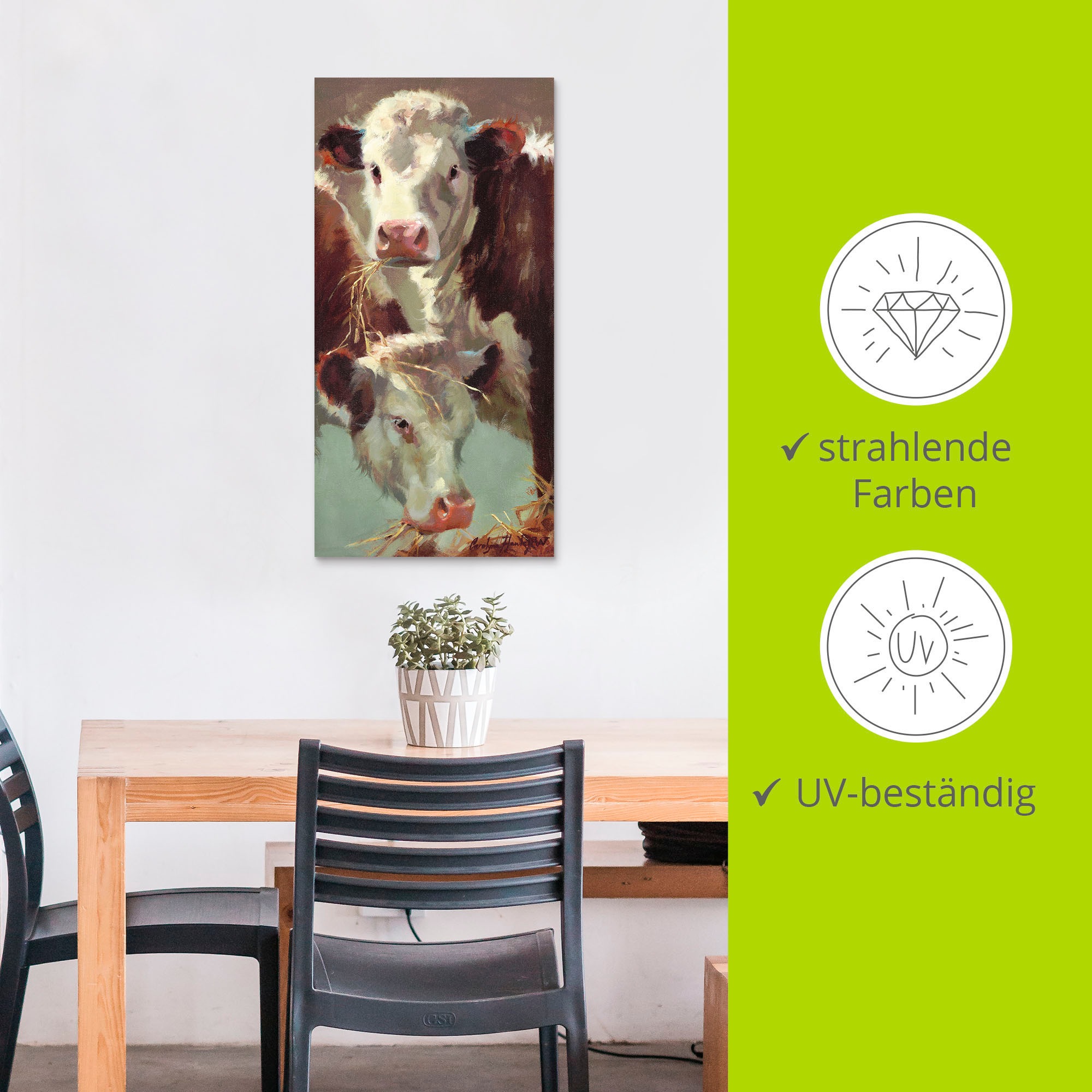 Artland Fresque murale »Kauen und Schlucken« 1 cuis tlg. als Alubild, Leinwandbild in verschied. Grössen