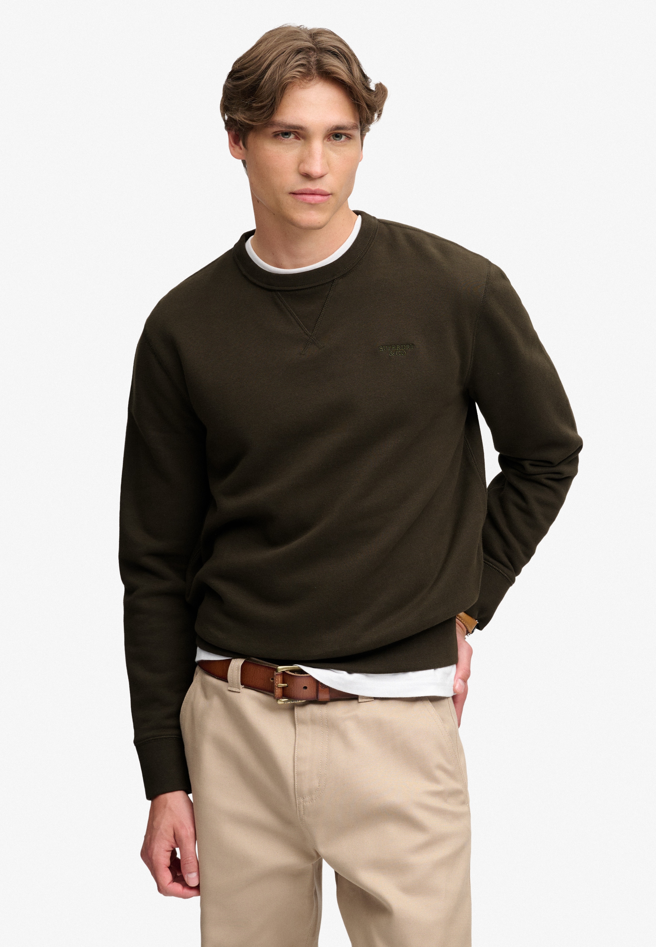 Image of Superdry Sweatshirt "ESSENTIAL STACKED LOGO CREW", Baumwollmischung