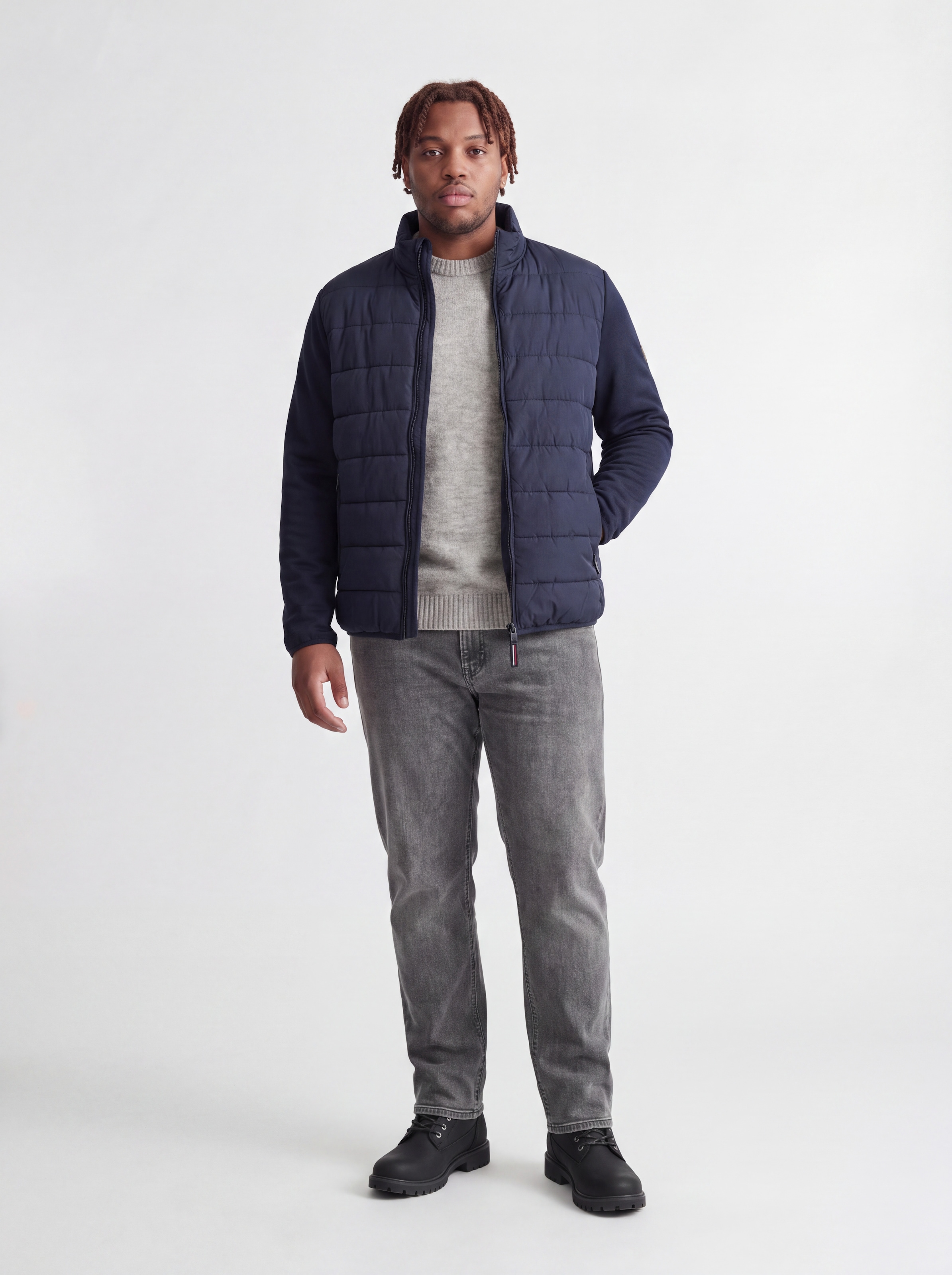 Jack & Jones PlusSize Veste matelassée »JJETATE HYBRID JACKET SN PLS« fibre synthétique, coupe régulière