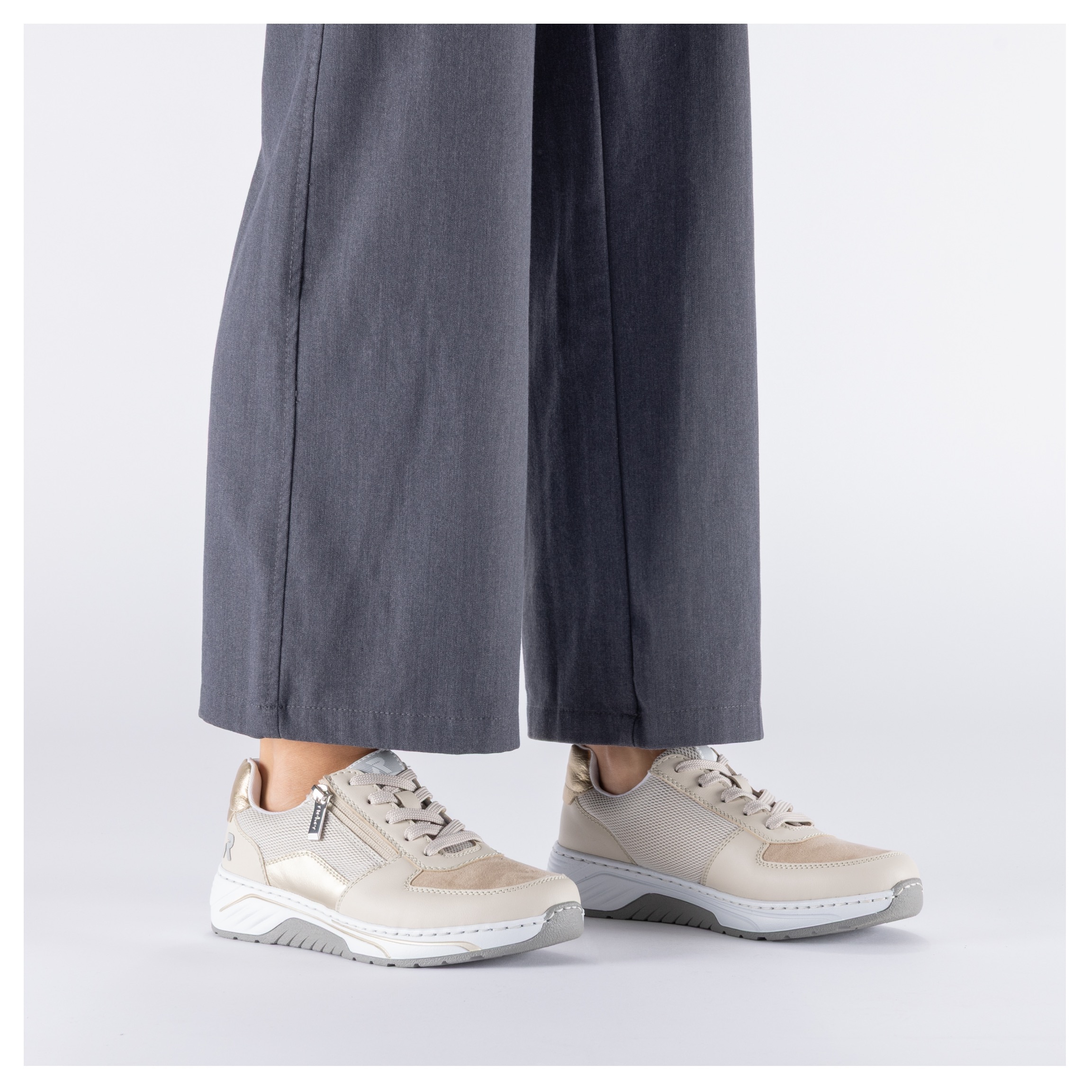 Rieker Sneakers  chaussure à lacets, chaussure basse, sneaker décontracté avec fermeture éclair