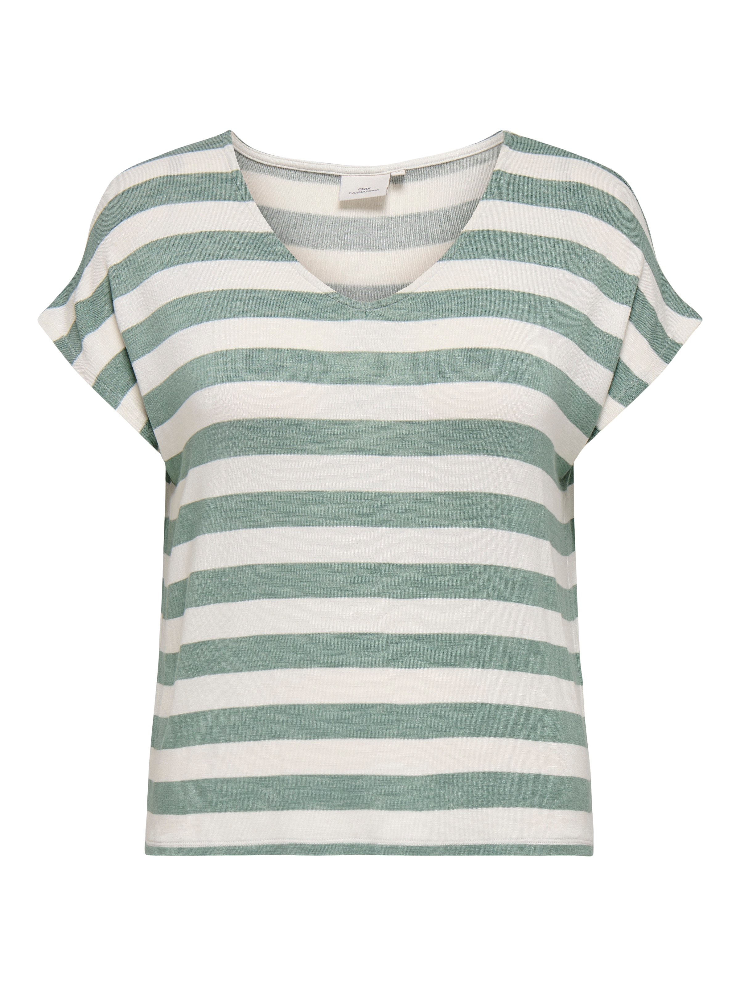 Image of ONLY CARMAKOMA V-Shirt "CARLIRA LIFE S/S V-NECK TOP JRS NOOS"