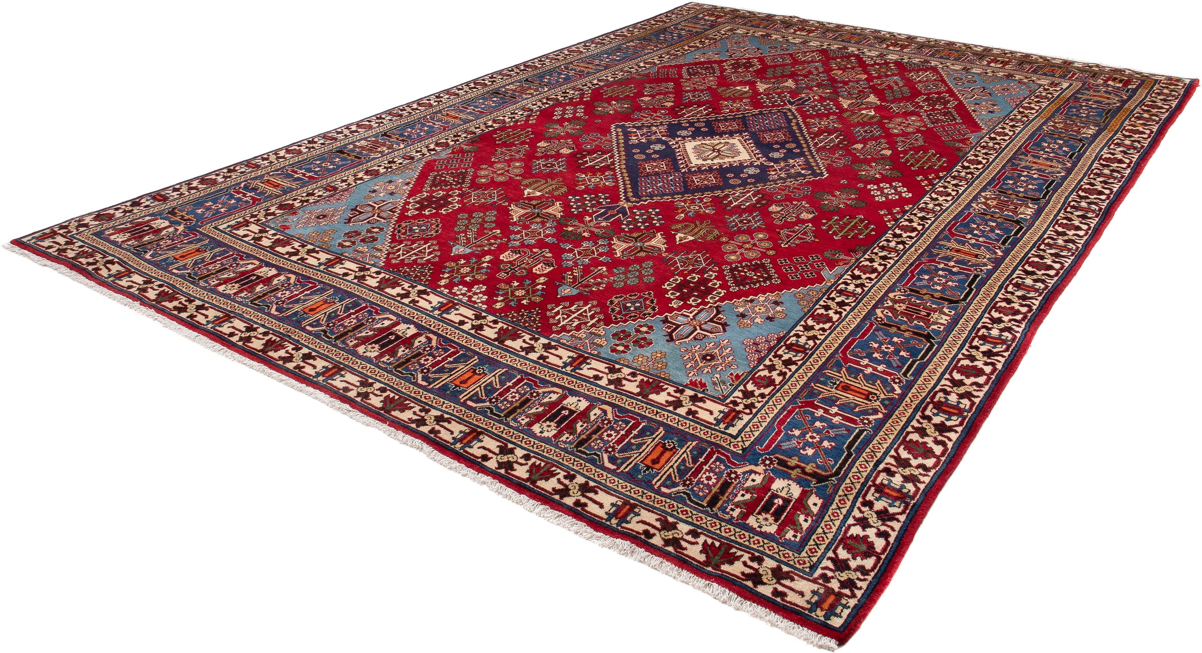 Image of morgenland Orientteppich »Perser - Nomadic - 357 x 240 cm - dunkelrot«, rechteckig, 10 mm Höhe, Wohnzimmer, Handgeknüpft, Einzelstück mit Zertifikat bei Ackermann Versand Schweiz