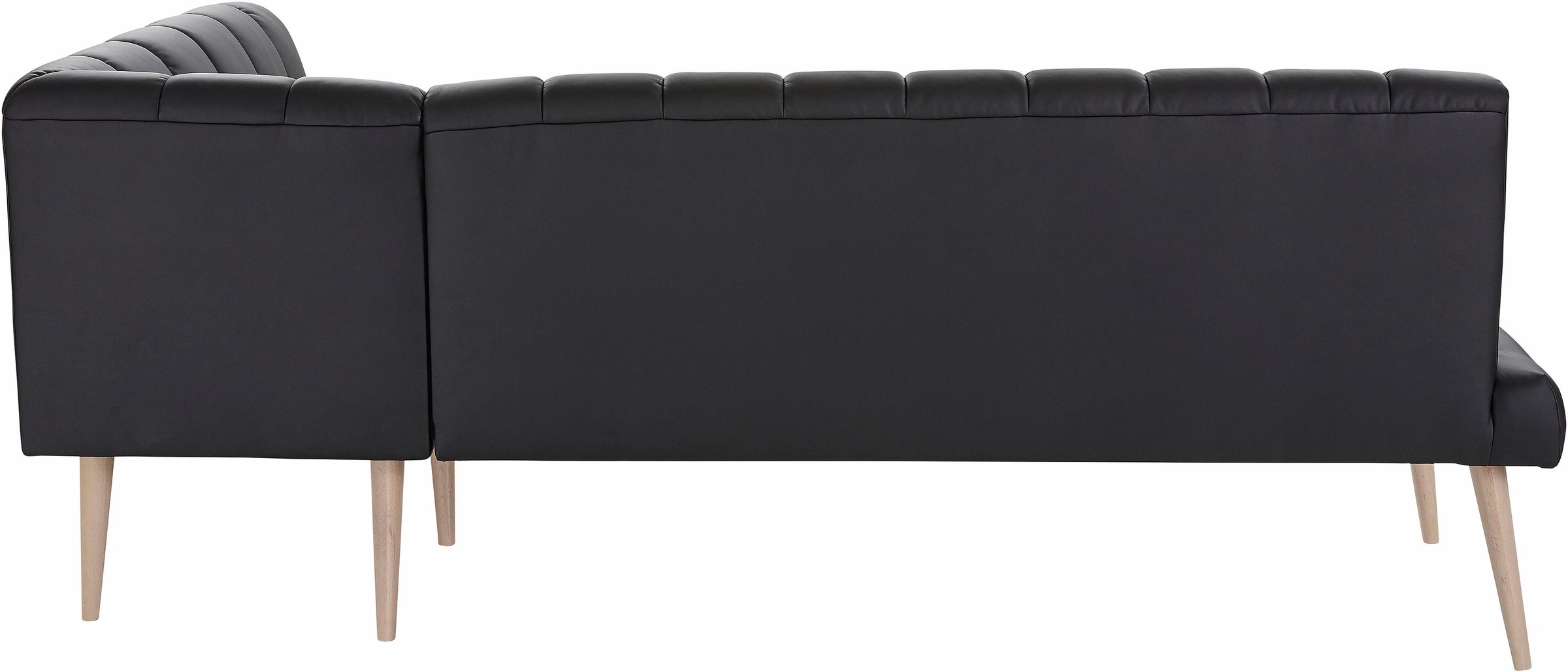 exxpo - sofa fashion Eckbank »Costa, moderne Rückensteppung, bequem und elegant, hoher Holzfuss«, hochwertig verarbeitet, Frei im Raum stellbar