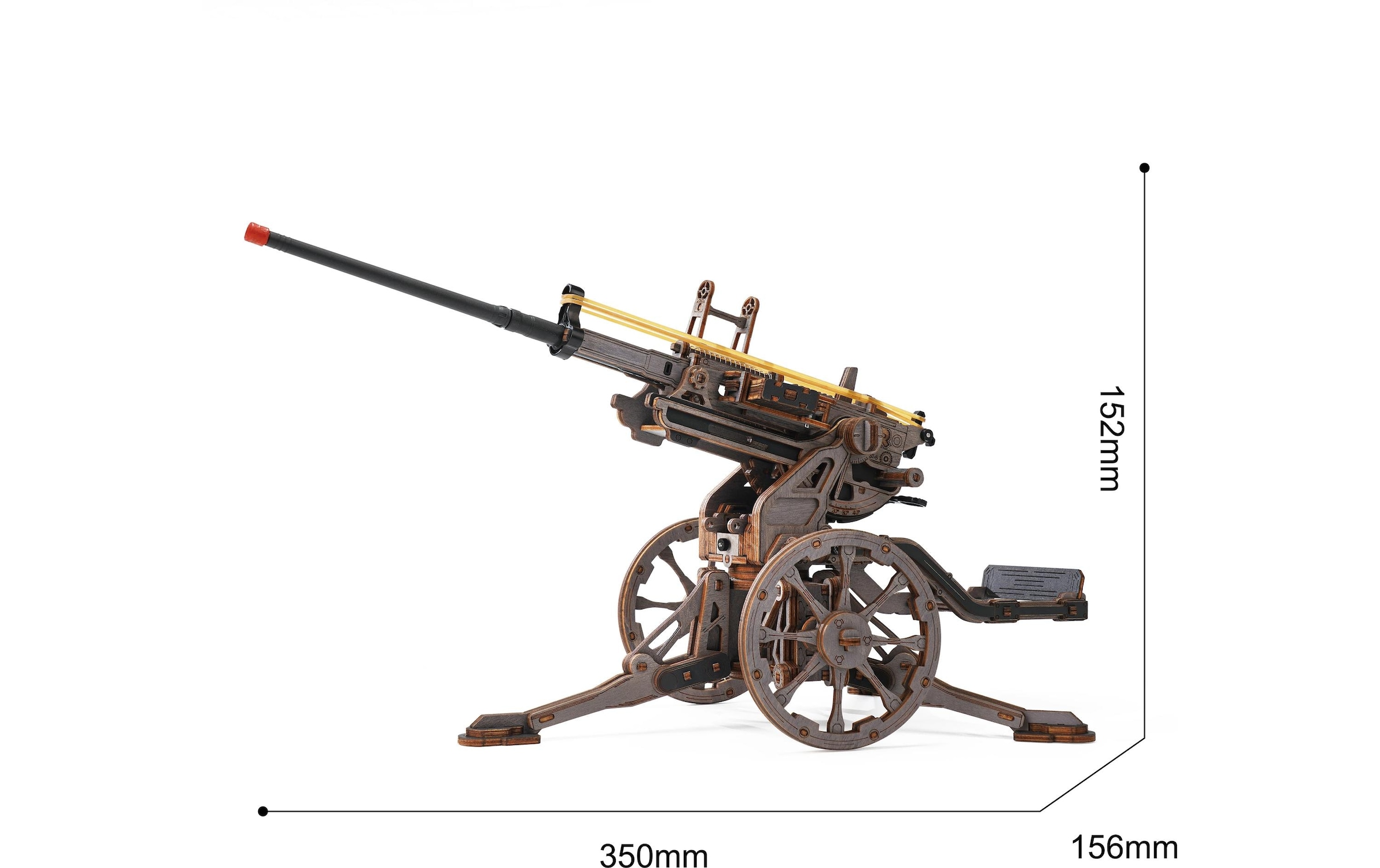   Modellbausatz »Rolife Antiaircraft Gun Mechanischer Holzbausatz« 133 Stk. tlg.