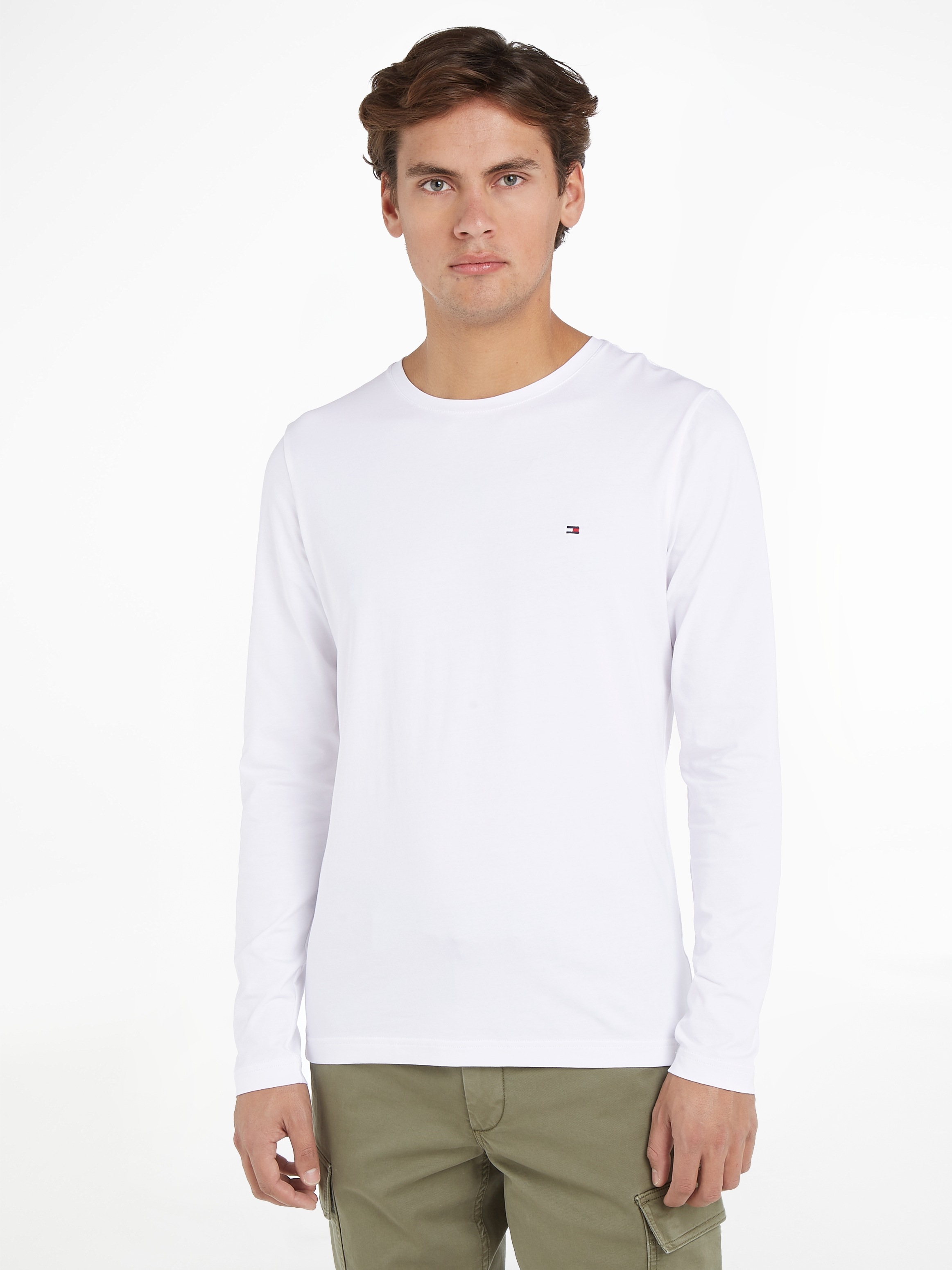 Image of Tommy Hilfiger Langarmshirt "STRETCH SLIM FIT LONG SLEEVE" aus Baumwollstretch