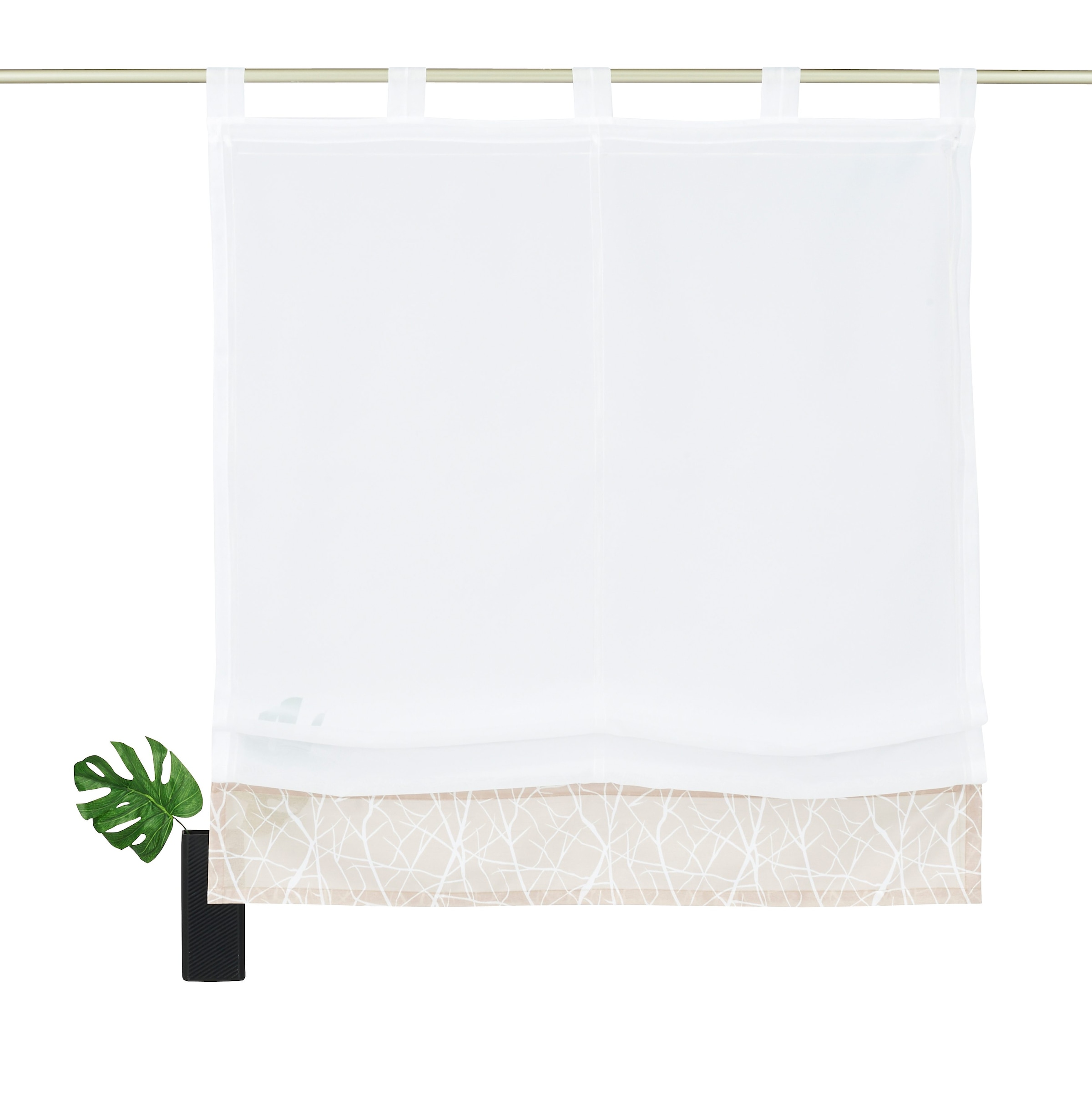 my home Raffrollo »Sorel«, mit Polyester kaufen Bestickt, Klettband, Transparent, jetzt