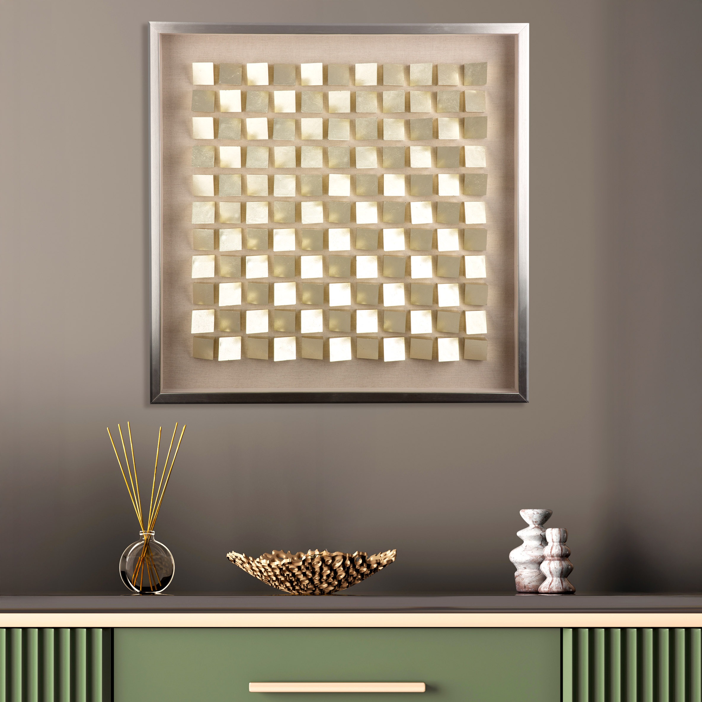 Image of Casablanca by Gilde Bild mit Rahmen "Bild quadratisch Rise champagnerfarben H. 70 cm" 1 Stk. tlg.
