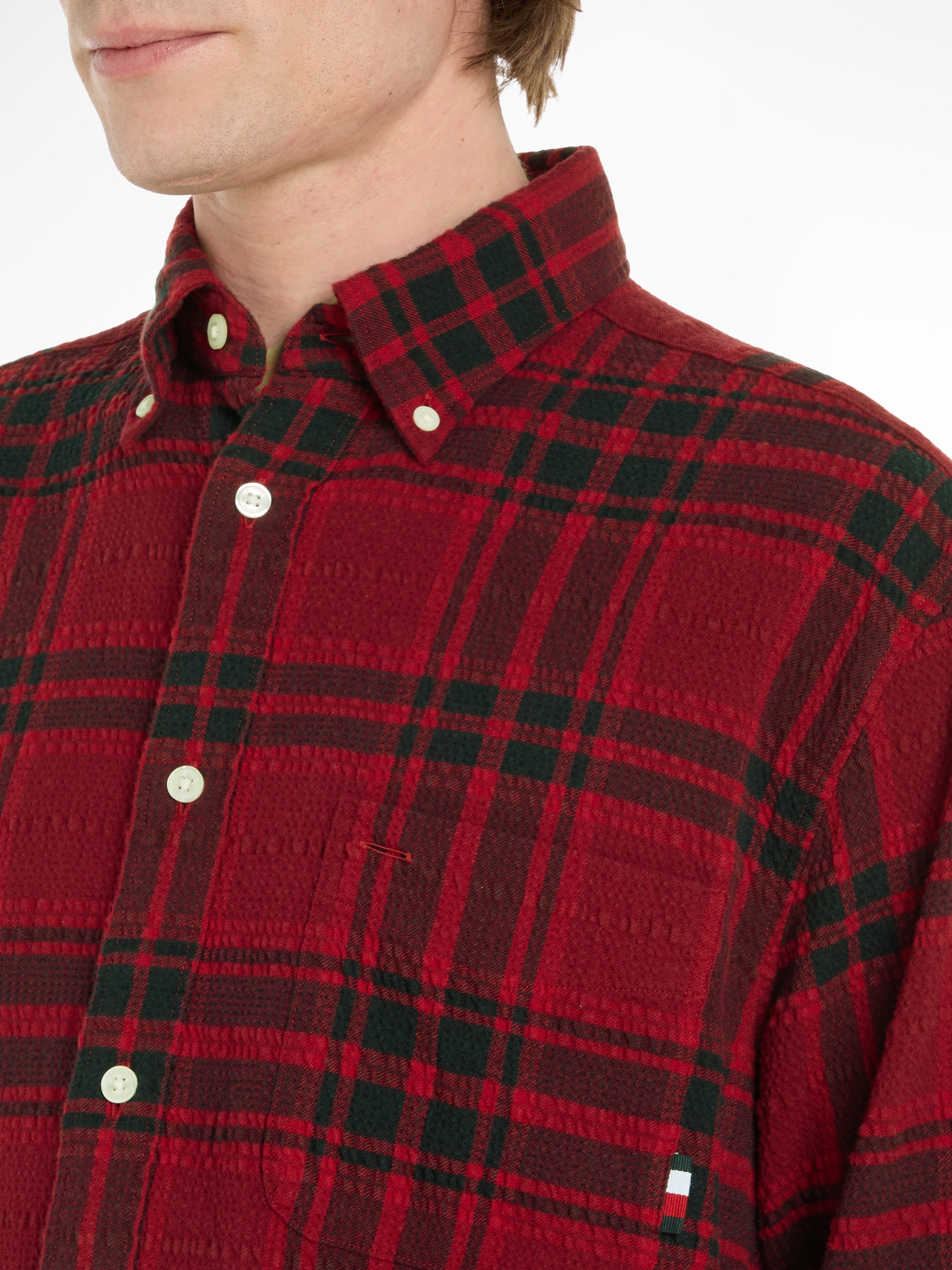 Tommy Hilfiger Langarmhemd »TONAL TARTAN SHIRT«