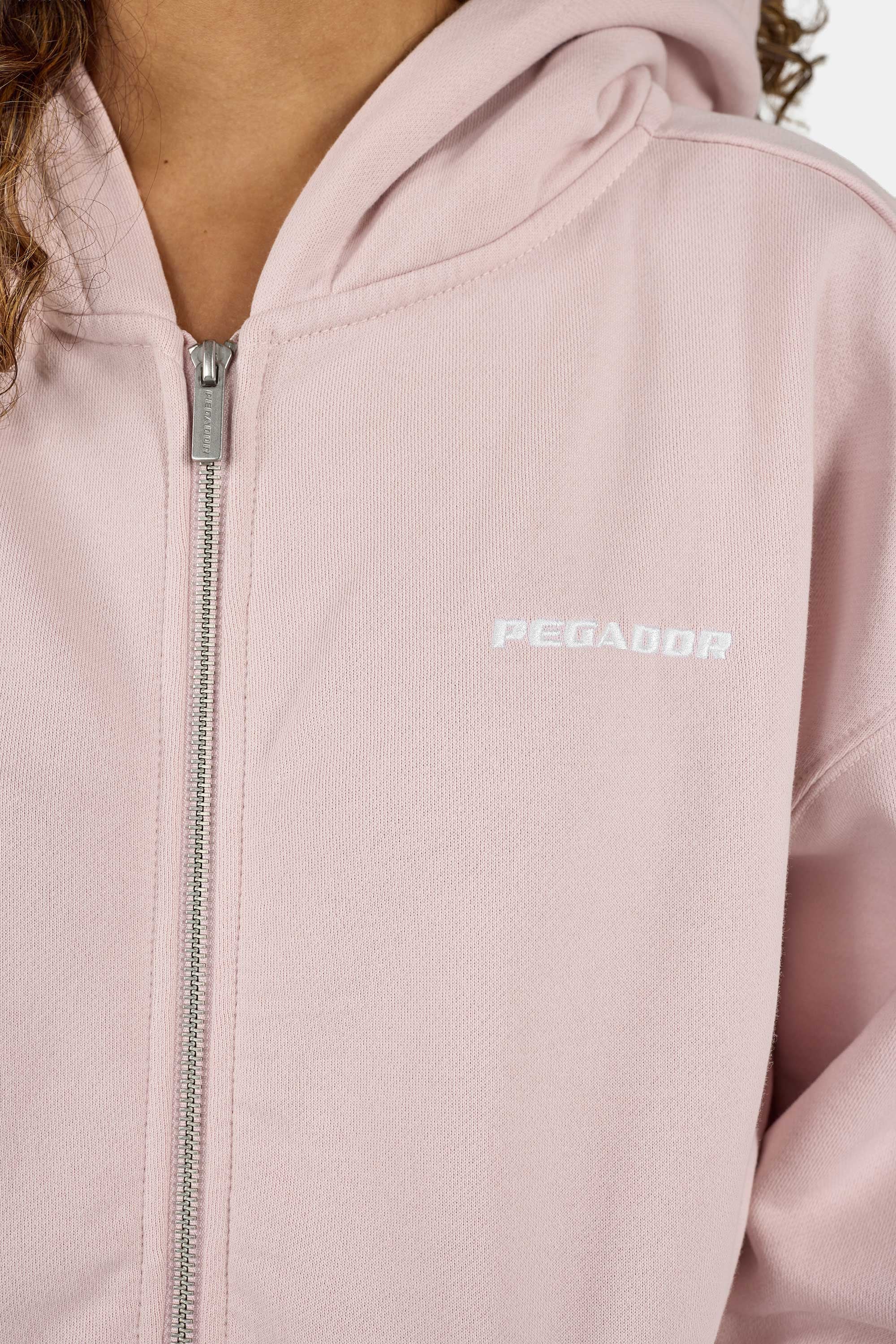 PEGADOR Sweat à capuche »Clarita Oversized Sweatjacket« mélange de coton, oversize