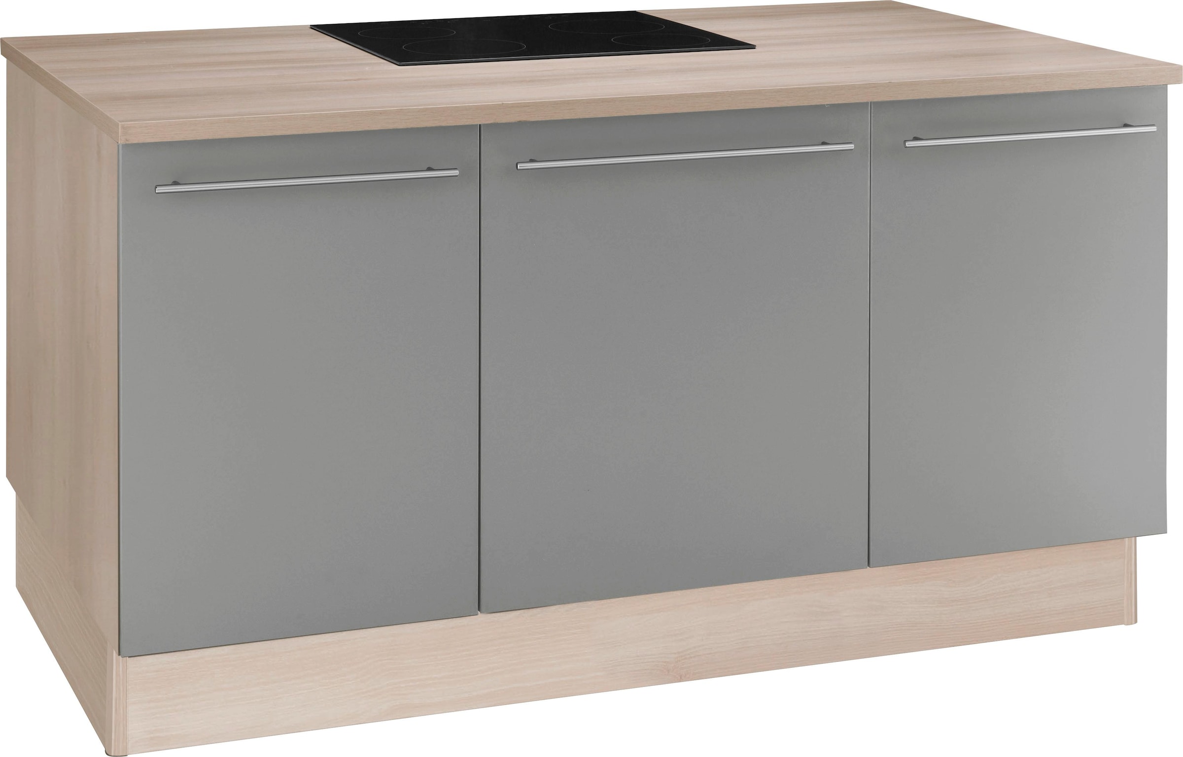 OPTIFIT Kücheninsel »Bern«, Stellbreite 160x95 cm mit höhenverstellbaren Füssen, mit Metallgriffen